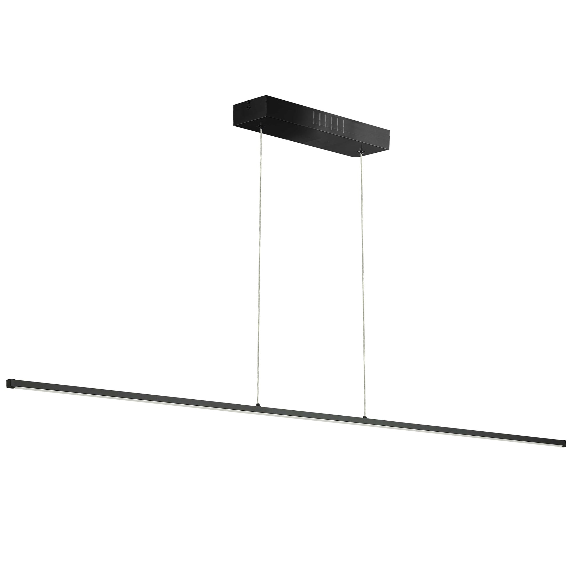 Dainolite ARY-7256LEDHP-MB Array 1 -Light Black Modern/contemporary Linear Integrated LED Large Hanging Pendant light