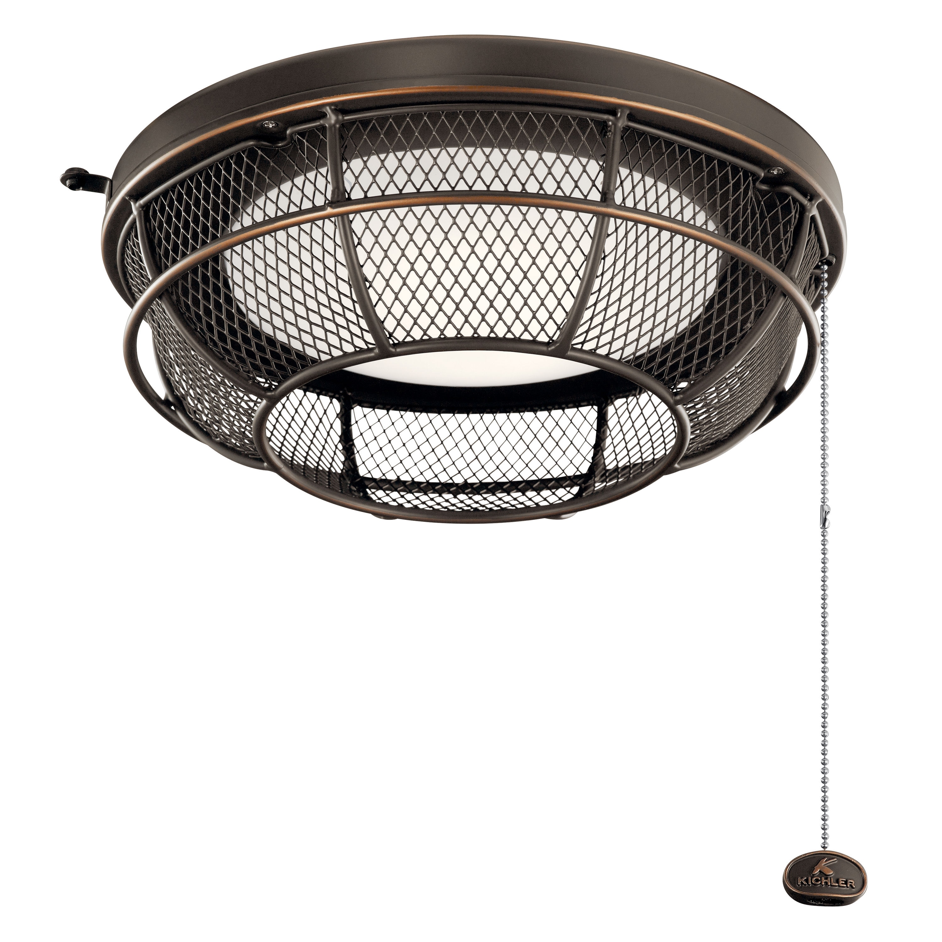 Kichler 380952OZ 12.75-Inches Bronze LED Ceiling Fan Light Kit