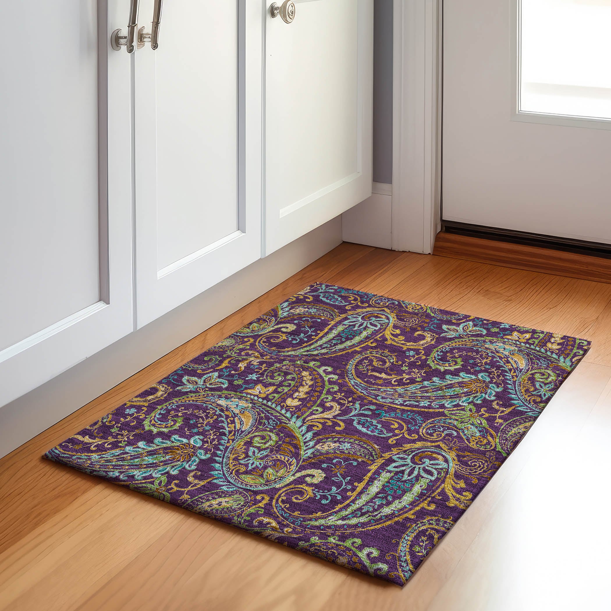 Addison Rugs AMF516NA30X46 Mayfield AMF516NA 2 x 3 (ft) Loomed Polyester Navy Rectangular Indoor Abstract Machine washable Area rug
