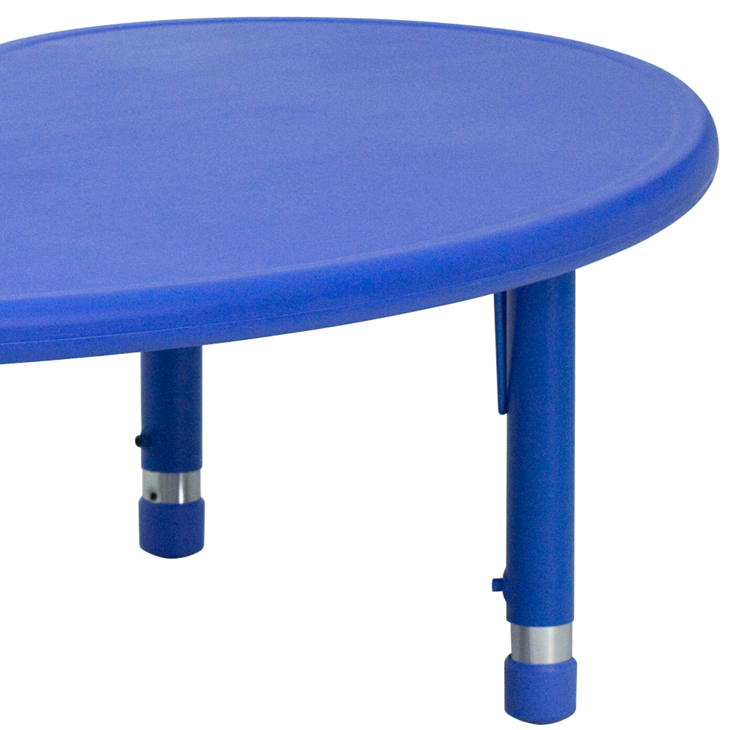 Half-Moon Blue Plastic Adjustable Activity Table for 8 Kids