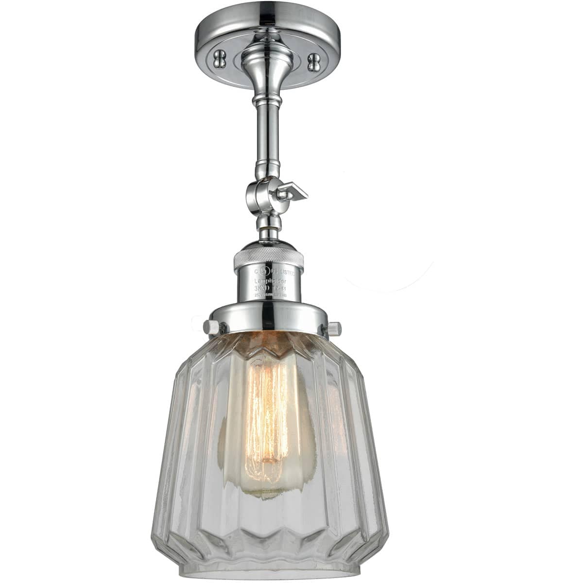 Innovations Lighting 1067308 201F-PC-G142 Franklin Restoration Chatham Semi-Flush Mount