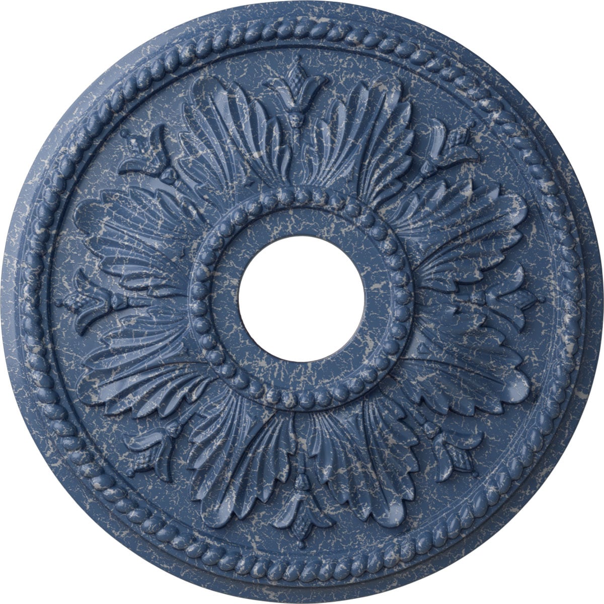Ekena Millwork CM18ED1AMC Edinburgh 18.125-in W x 18.125-in L Painted Americana Crackle Polyurethane Whole Ceiling Medallion