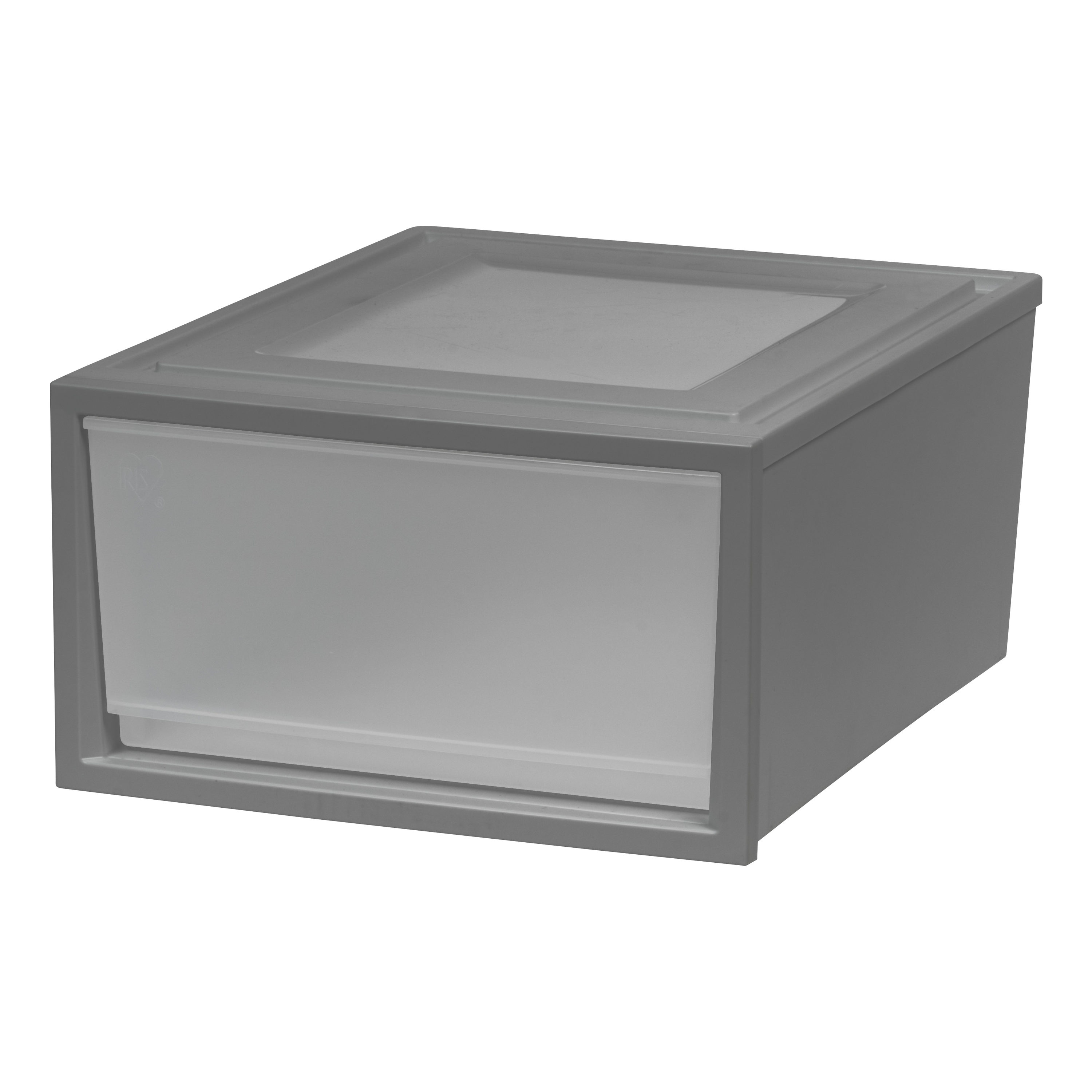 IRIS Gray Stackable Plastic Storage Drawer 5.83-in H x 8.74-in W x