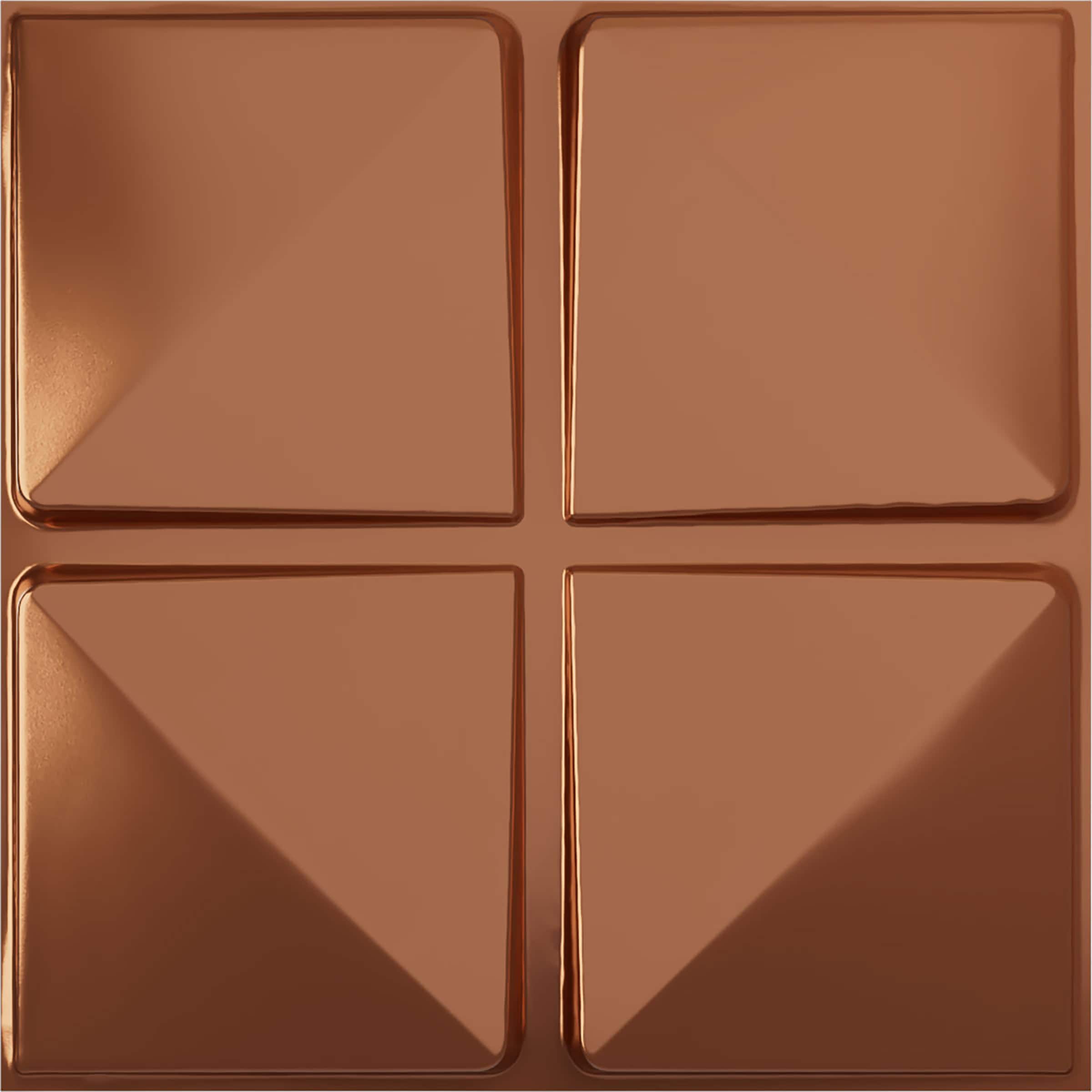 Ekena Millwork WP20X20EDBCO-CASE-12 19-5/8-in x 19-5/8-in Embossed Paintable/Stainable Copper PVC Wall Panel ( 12 -Pack, Covers 32.04 )