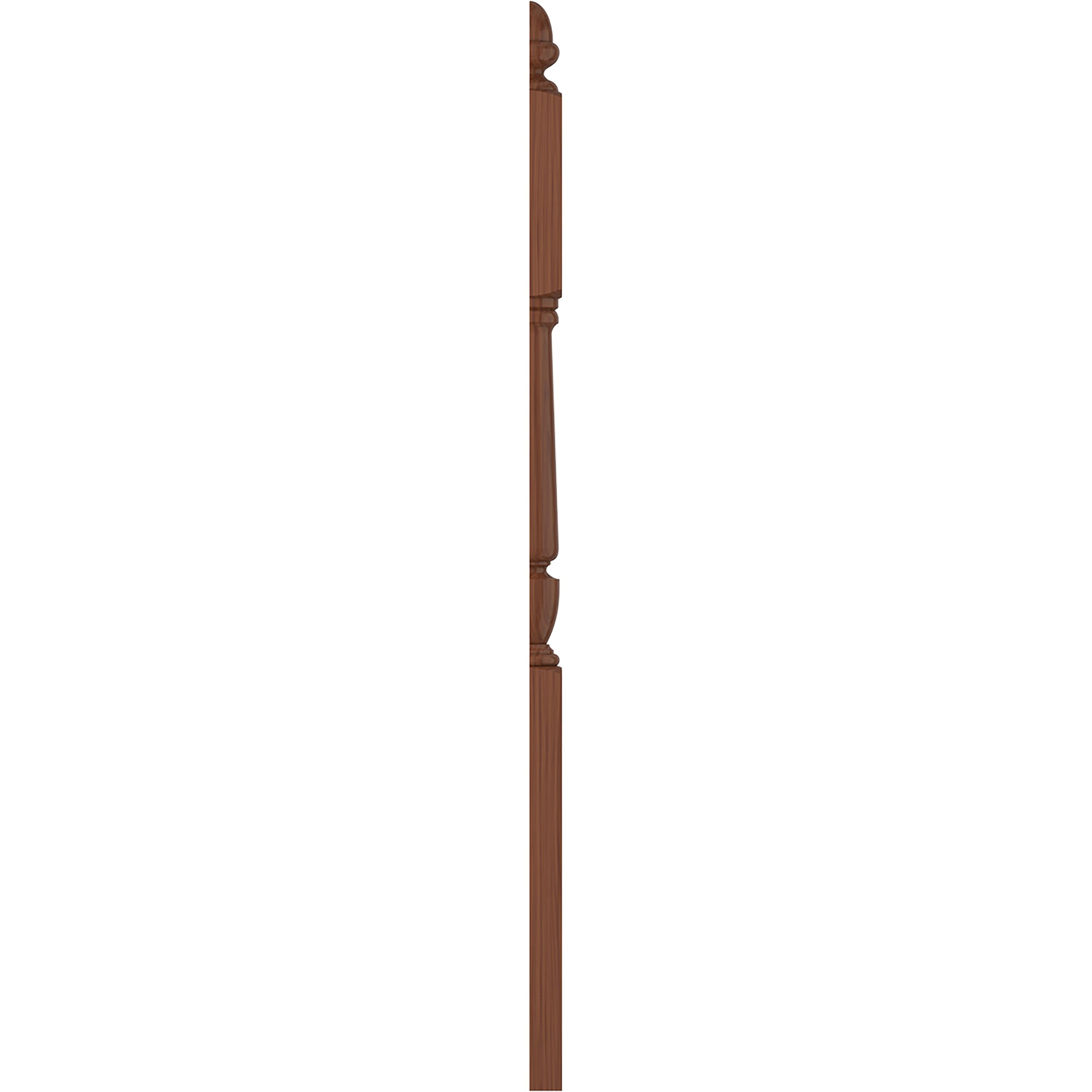 L.J. Smith Stair Systems LJP-3045 1-2-C 3.5-in x 57.75-in Unfinished Cherry Stair Newel Post