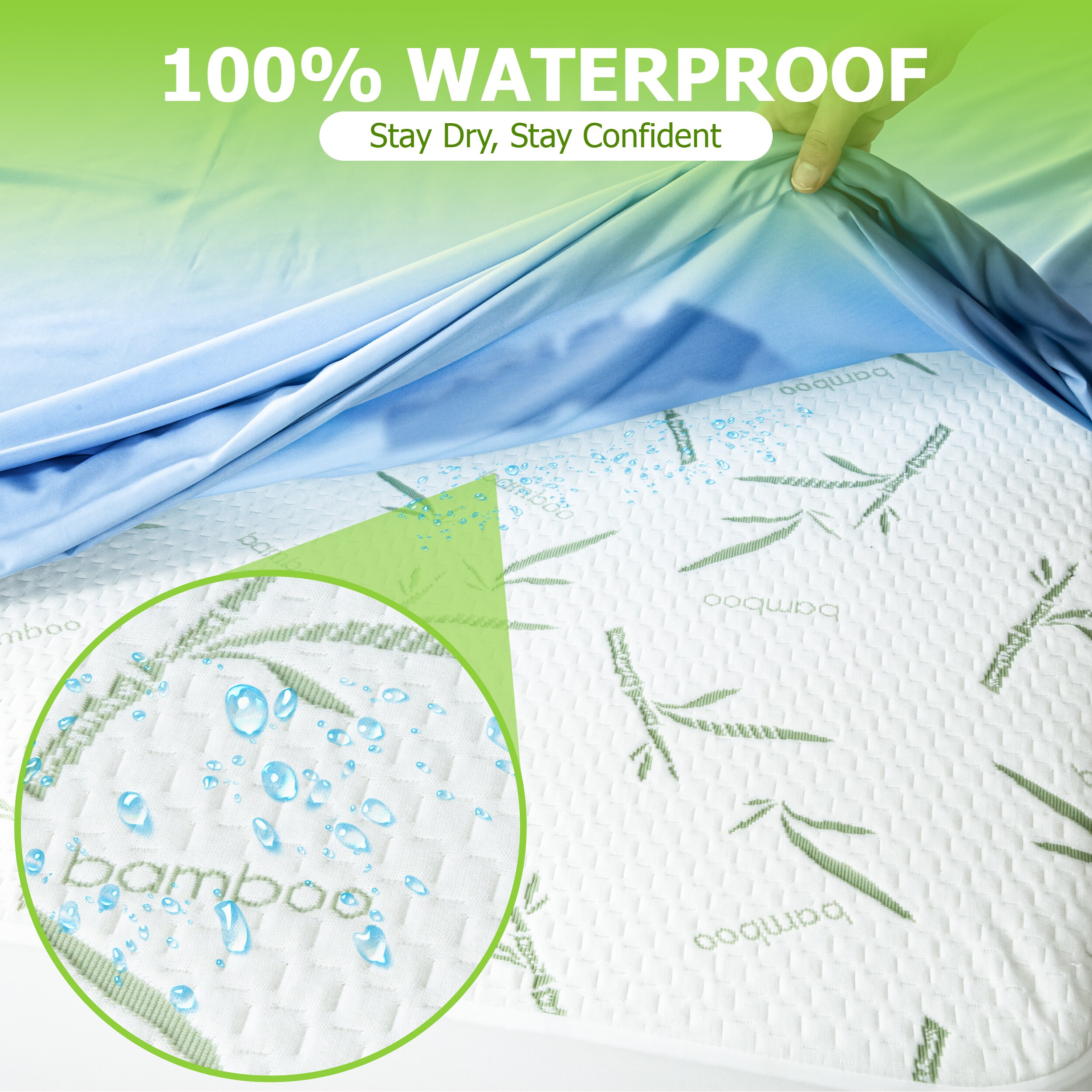 Lux Decor Collection BAMBOO F PROTCTR Mattress-Covers - View #3