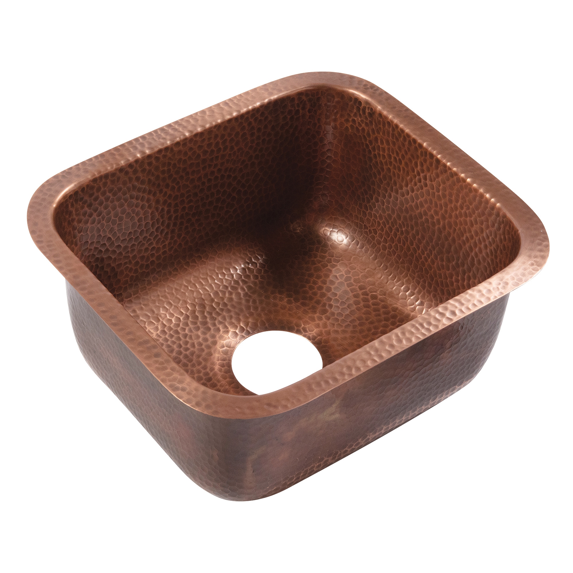 SINKOLOGY SP502-17AC Orwell Undermount 17-in x 15-in Copper Single bowl 16 -Gauge Kitchen Sink