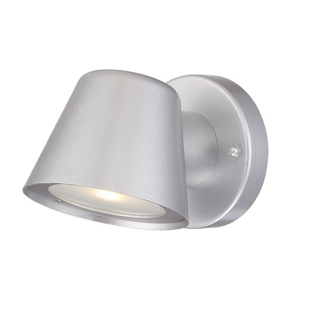 Slickblue 4.5 Inch H Matte Black/Silver Integrated LED Outdoor Wall ...