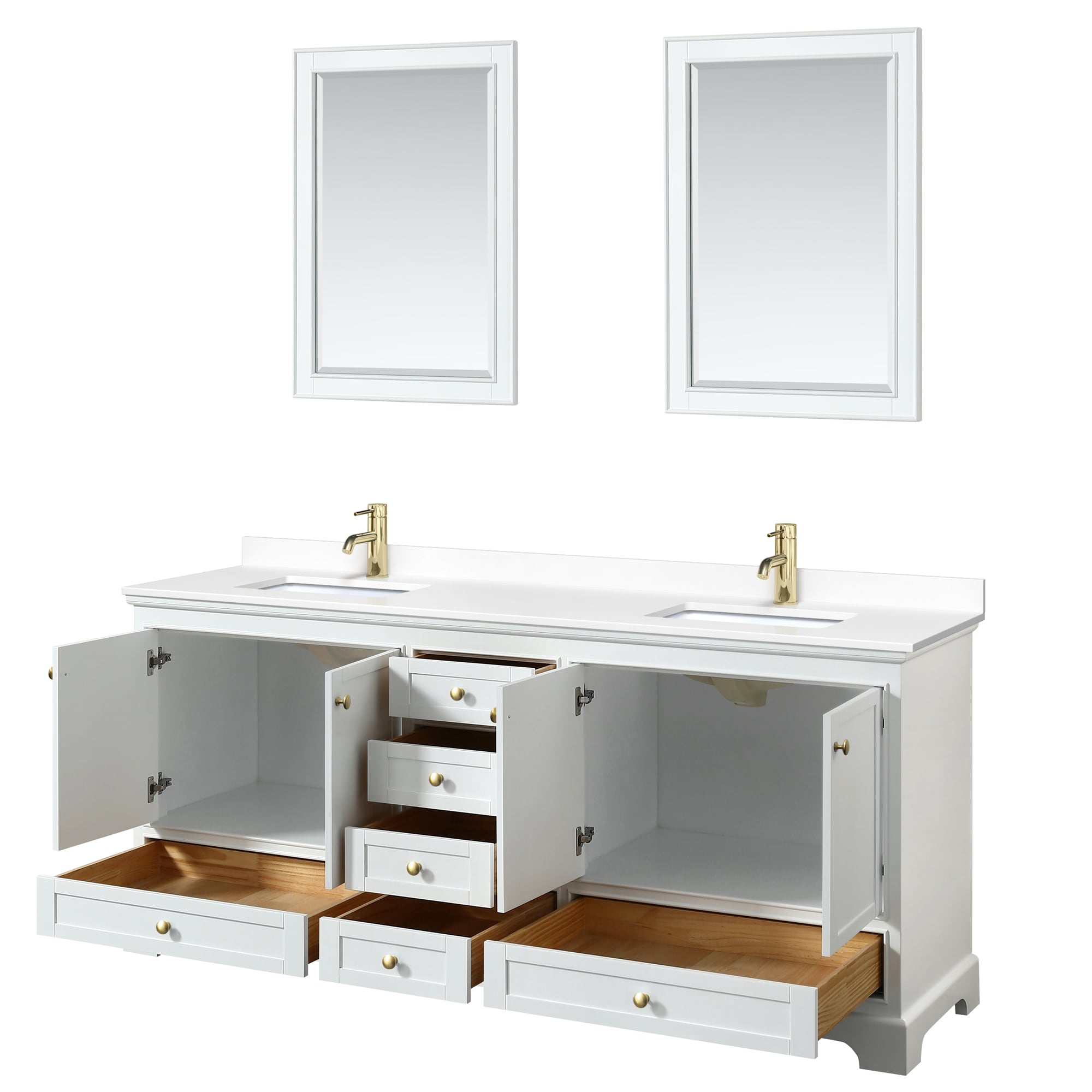 Wyndham Collection WCS202080DWGWCUNSM24 Bath-Vanity-Combo - View #2