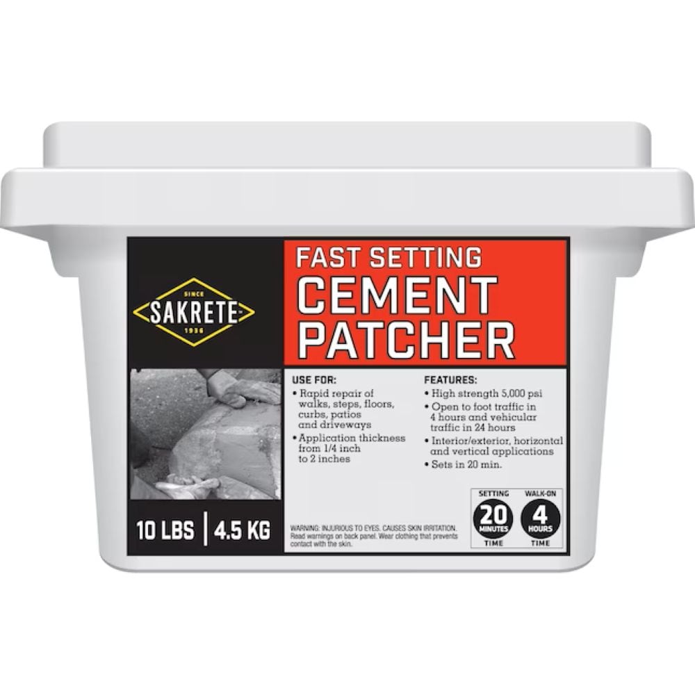 Sakrete 60205004 Fast Setting Fast Setting 10.0 -lb Mortar Concrete Patch