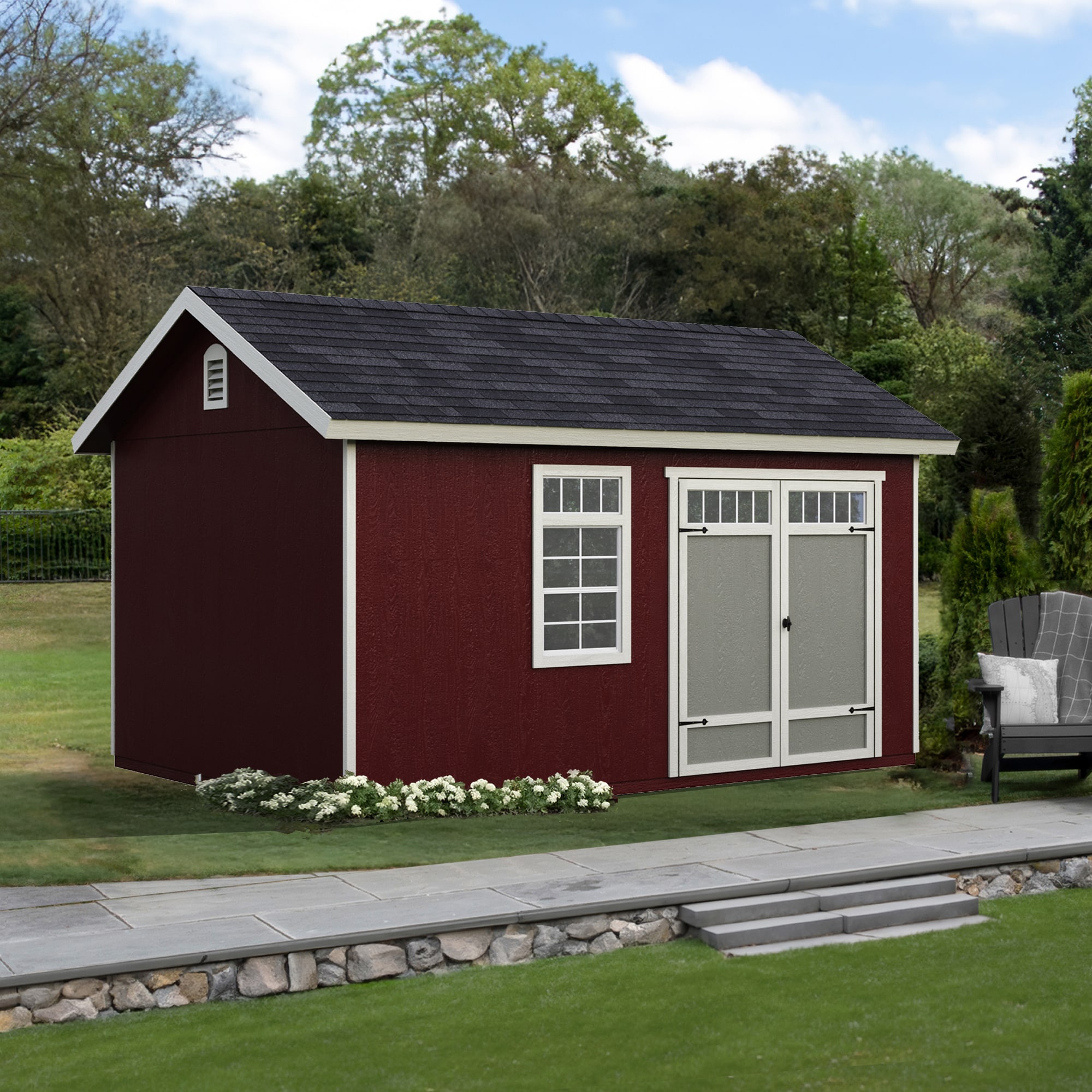 Heartland 19735-2 Biltmore 16-ft x 10-ft Wood Outdoor Storage Shed (Floor Included)