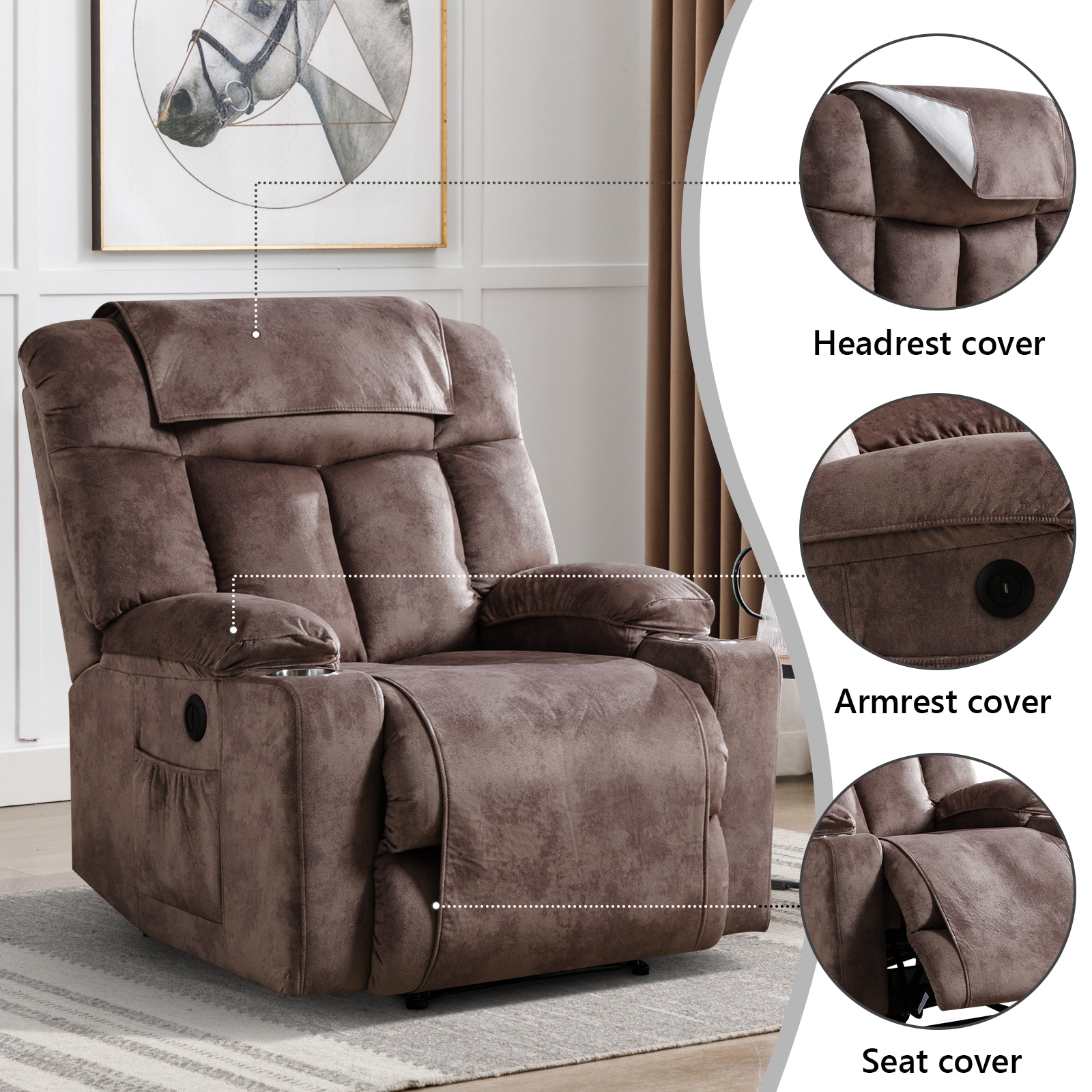 Power lift recliner discount covers