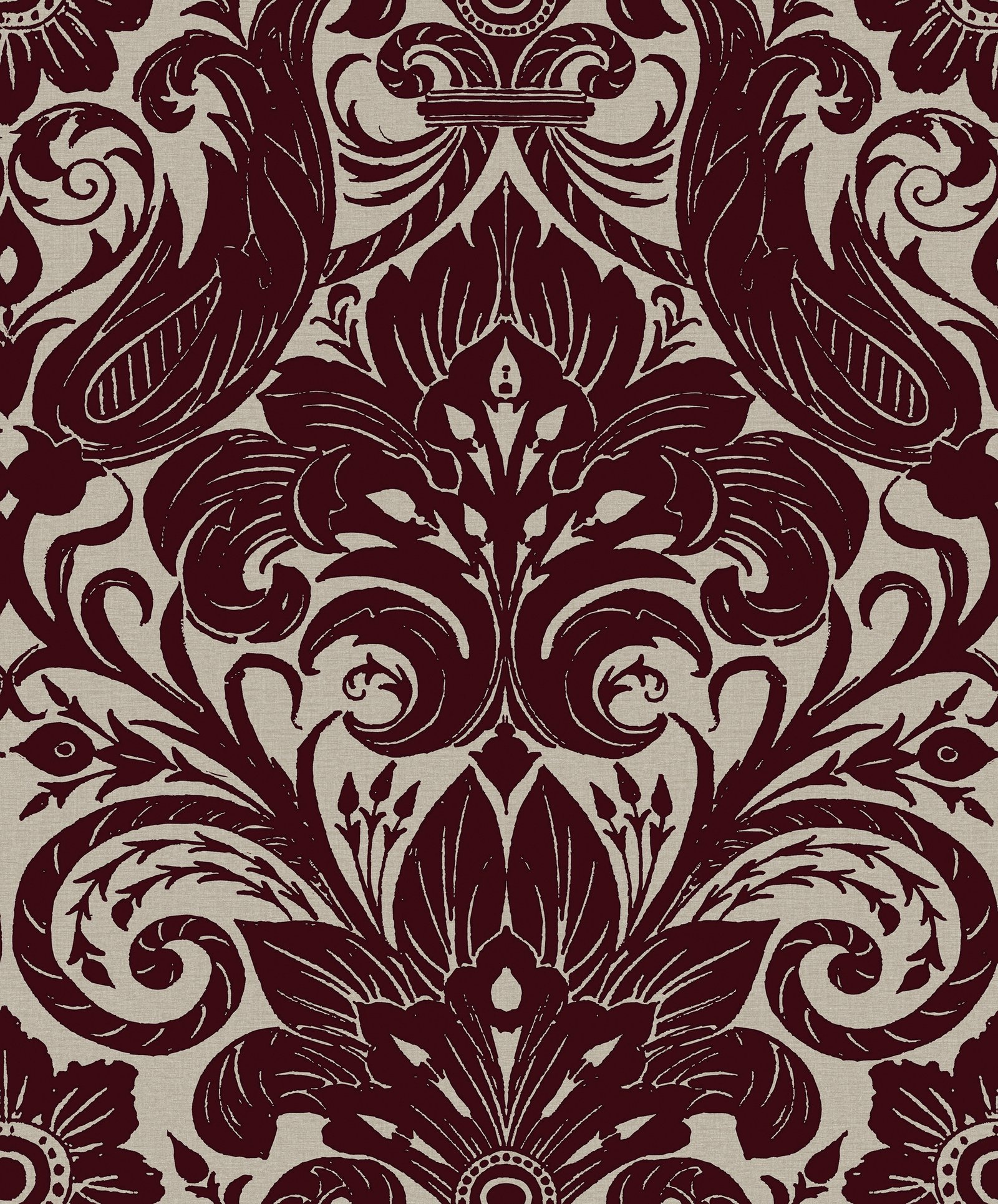 Galerie LB25170 Off The Wall Damask Sauvage Red Wallpaper LB25170