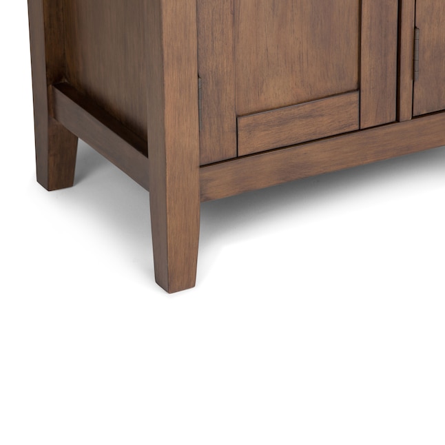 Simpli Home Redmond Transitional Rustic Natural Aged Brown Tv Stand ...