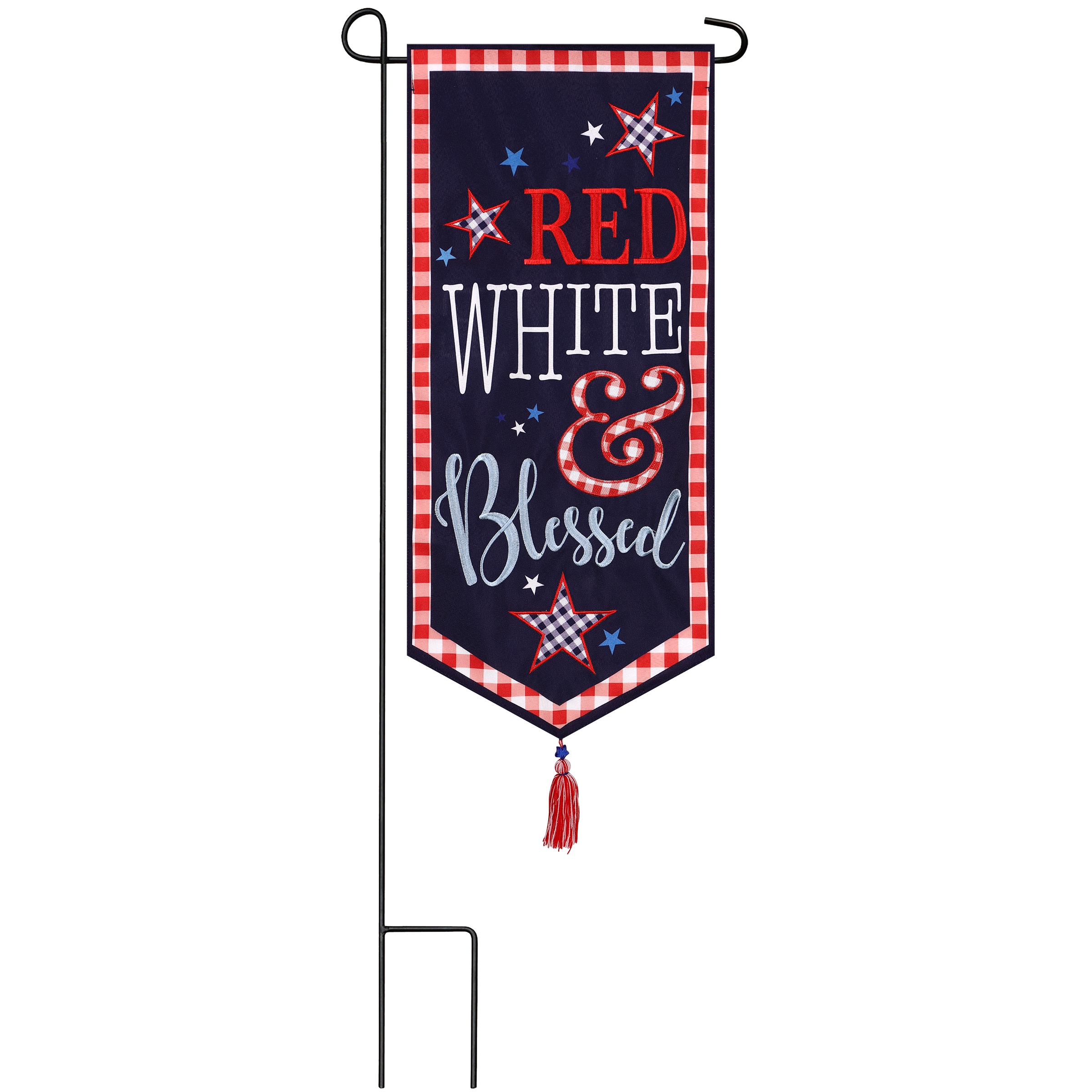 Style Selections ZLW14L10377 1.04-ft W x 2.33-ft H American Embroidered Flag