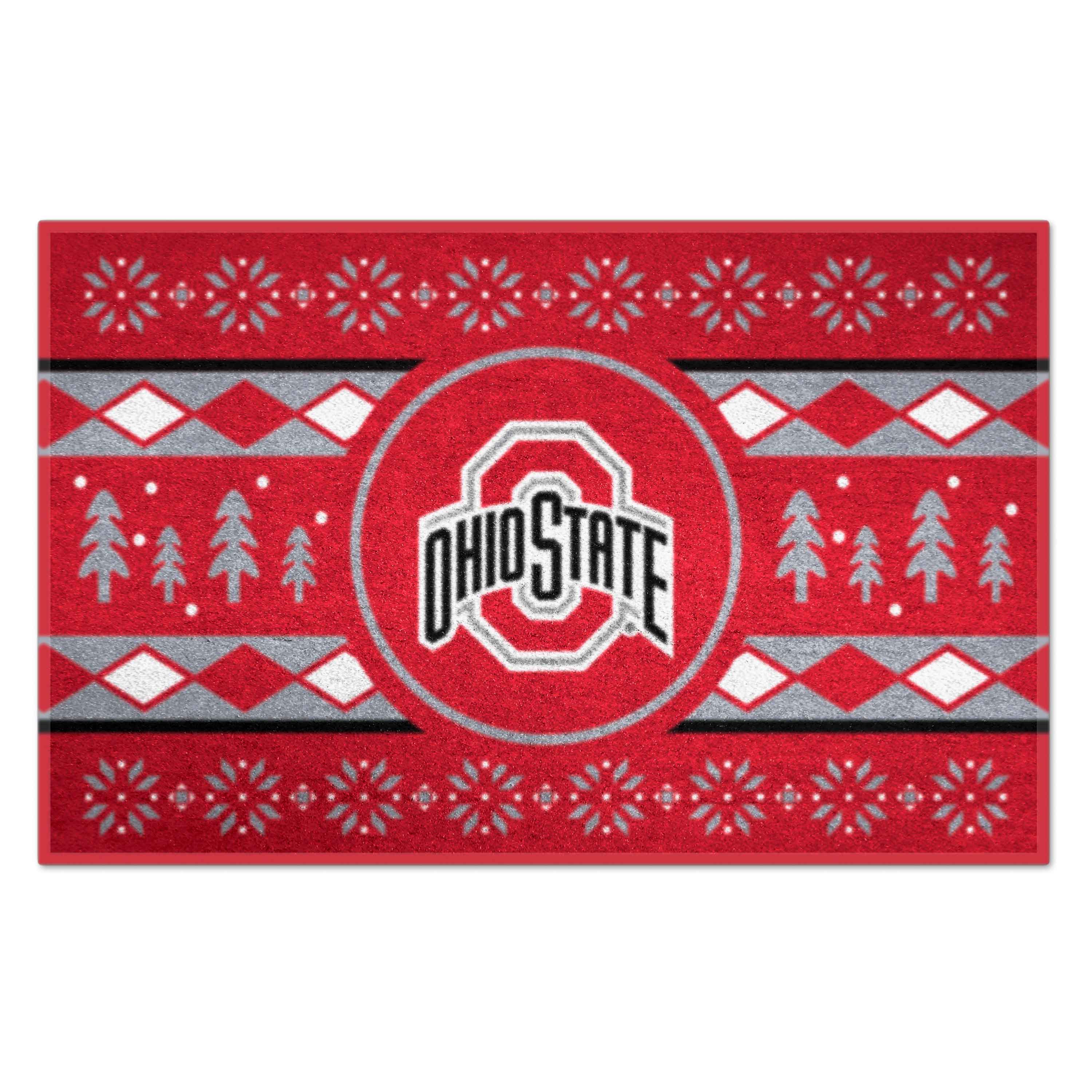 FANMATS 25815 Ohio State Buckeyes 2-ft x 3-ft Red Nylon Rectangular Indoor or outdoor Decorative Sports Door mat