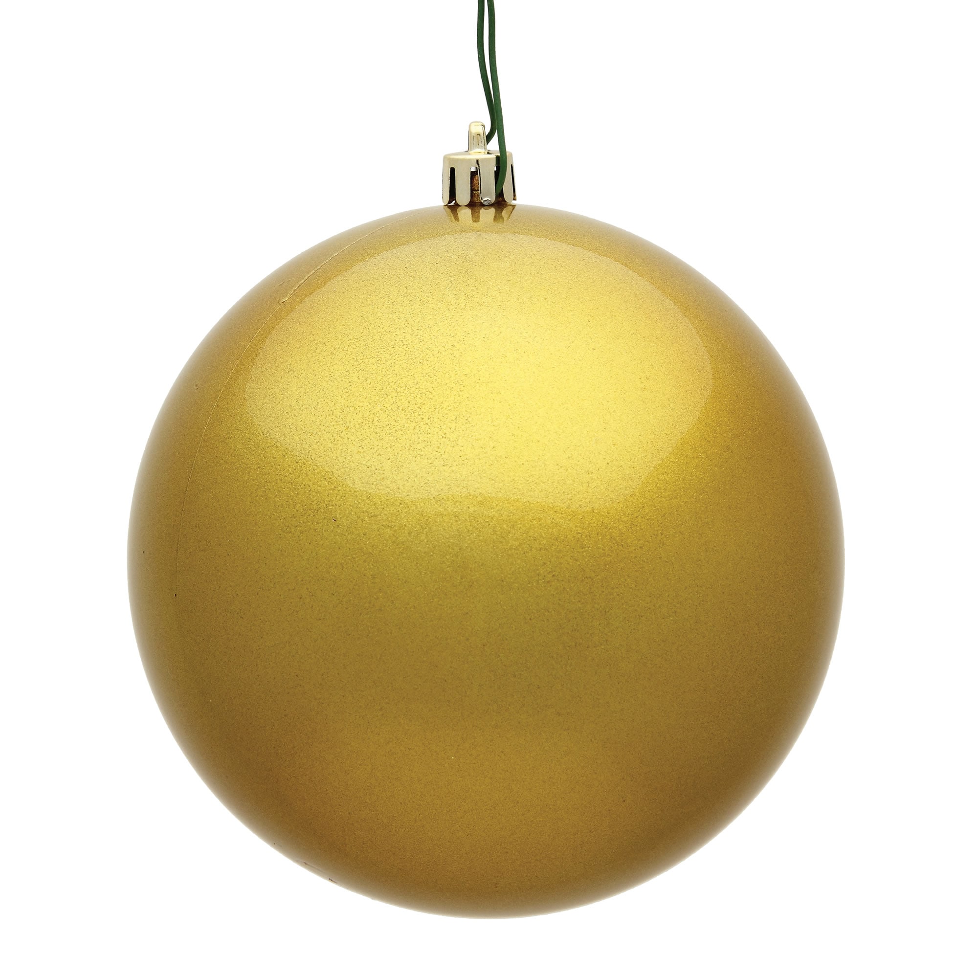 Vickerman N591008DCV 6 -Pack Gold Ball Standard Indoor Ornament set Shatterproof