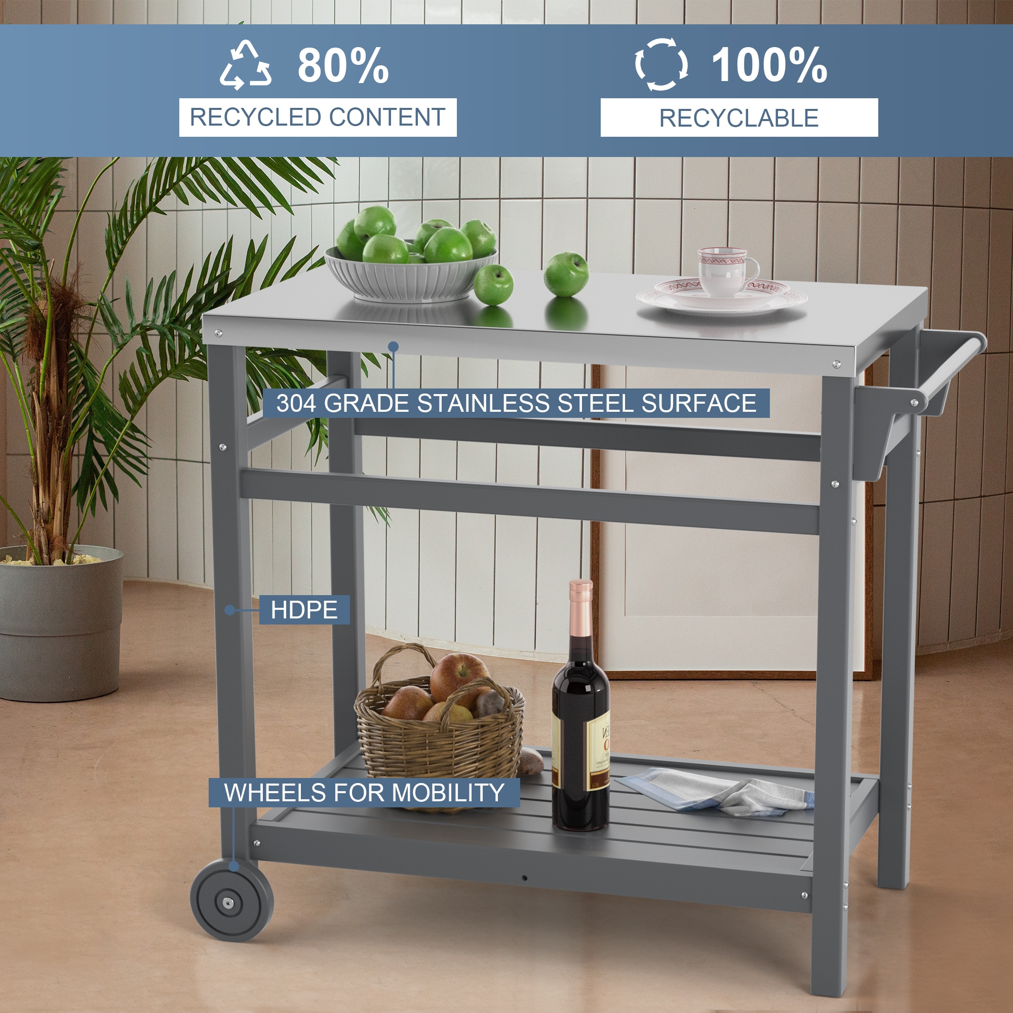 Poly furniture KC-SS01-GY Grill-Carts-Grill-Stands - View #8