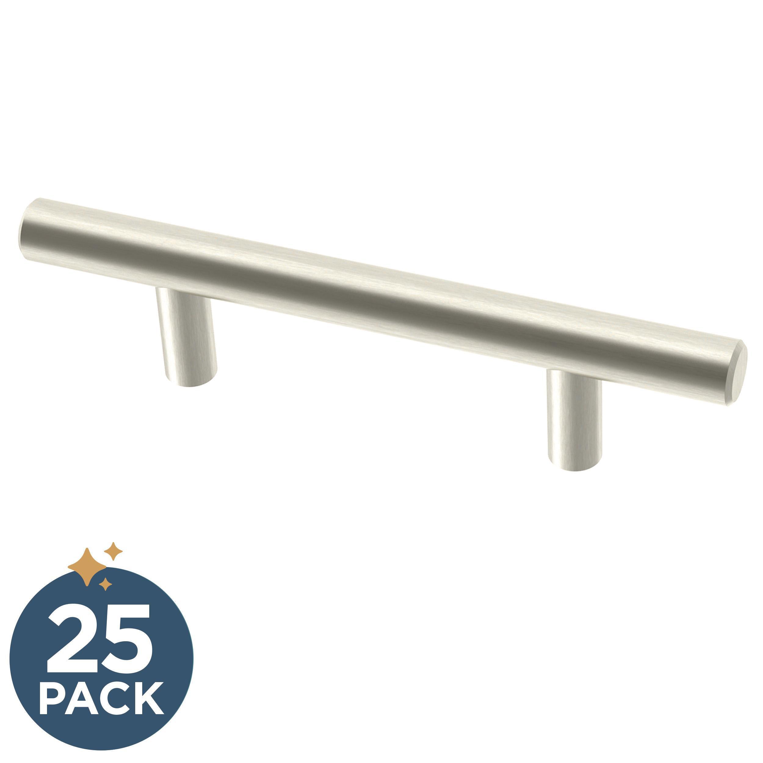 Franklin Brass P15510K-SS-B Solid Bar 3-in , 76mm Center to Center Stainless Steel Cylindrical Bar 25 -Pack