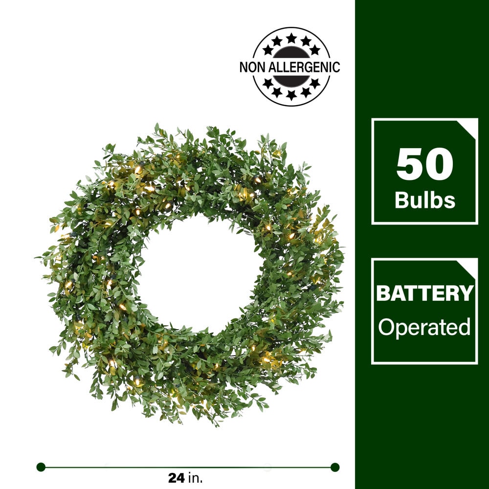 Fraser Hill Farm FFBX024W-5GR Artificial-Christmas-Wreaths - View #4