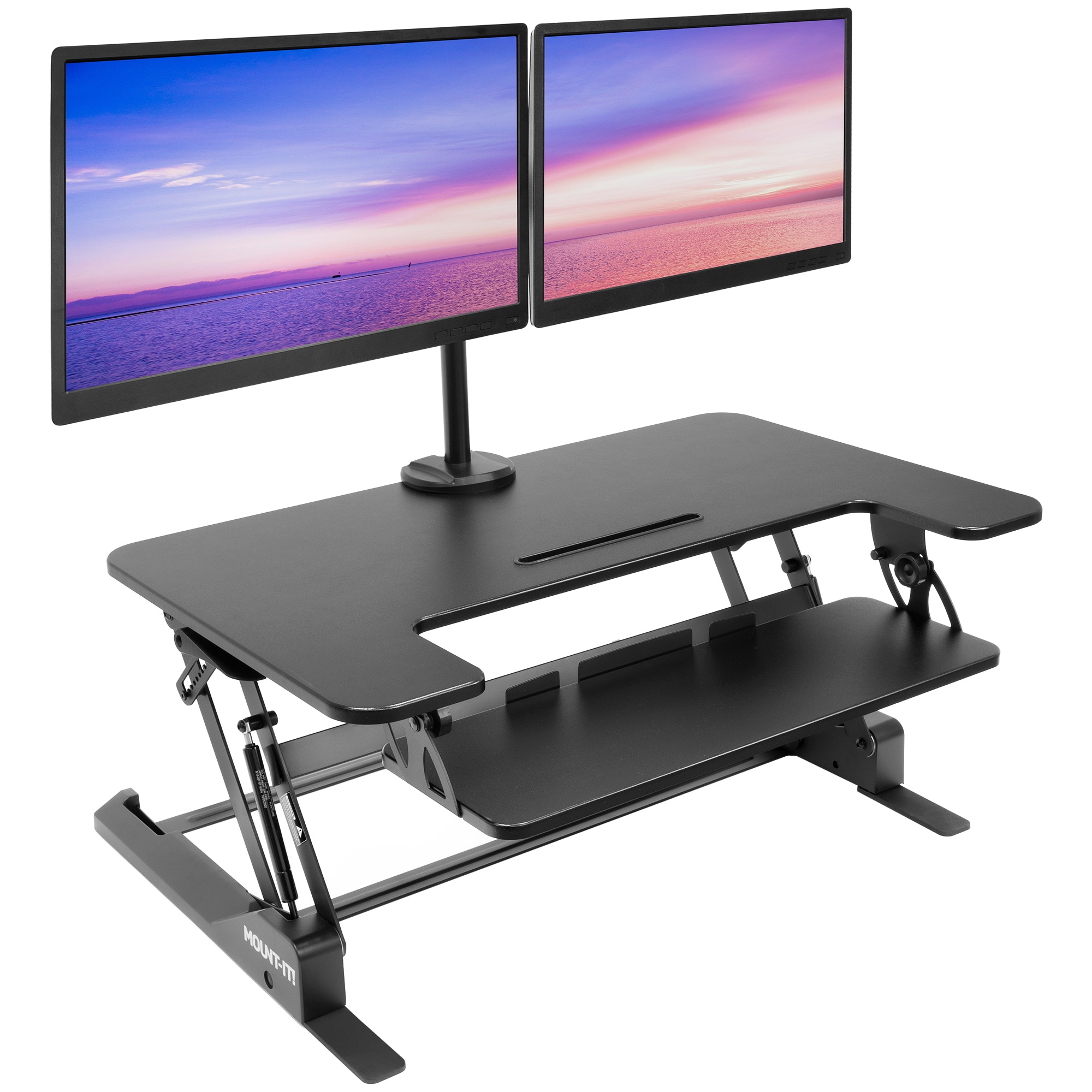 Mount-It! MI-7934 36.2-in Black Modern/Contemporary Standing desk converter