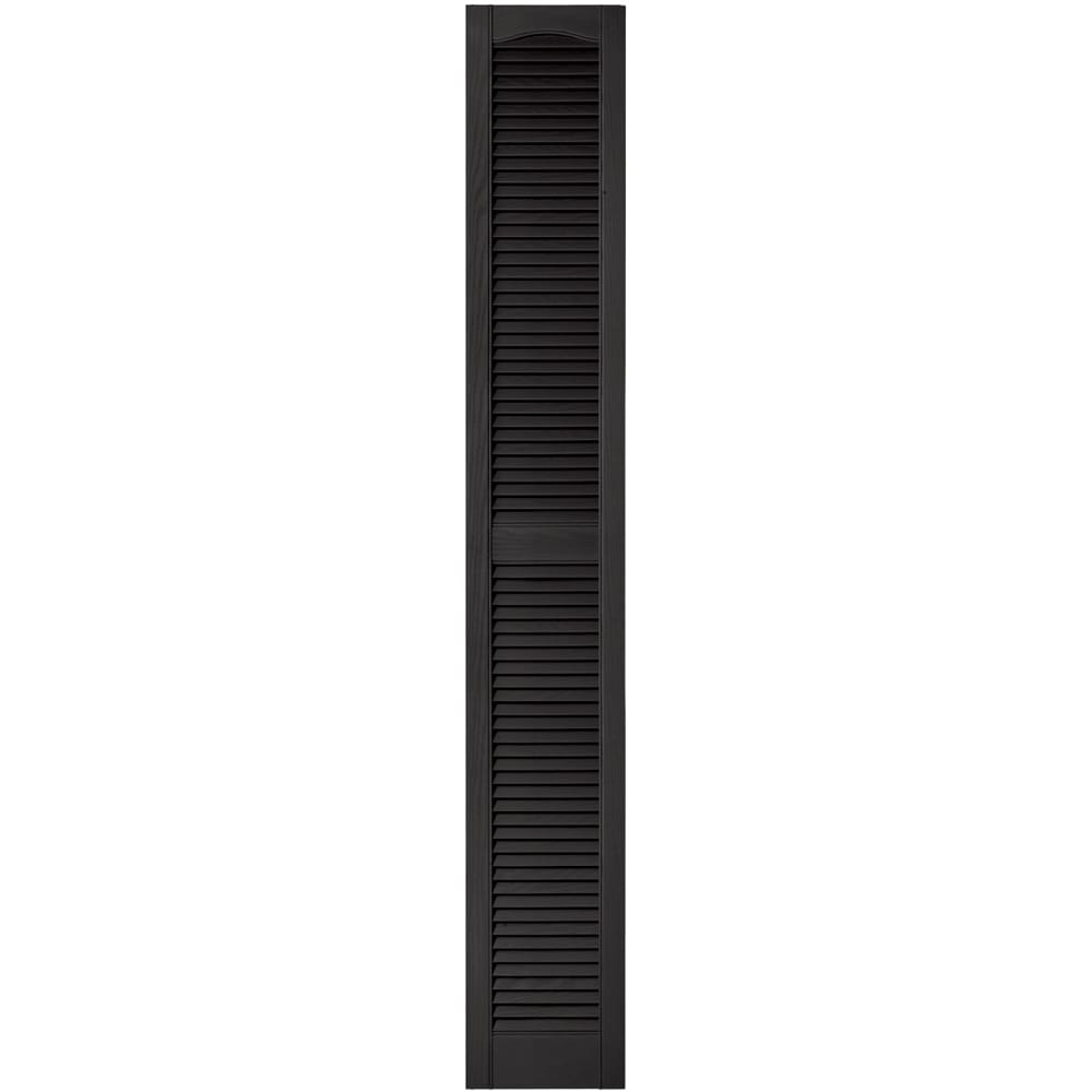 Vantage V1711279002 12-in W x 79.75-in H Black Louvered Exterior Shutters ( 1 -Pack )