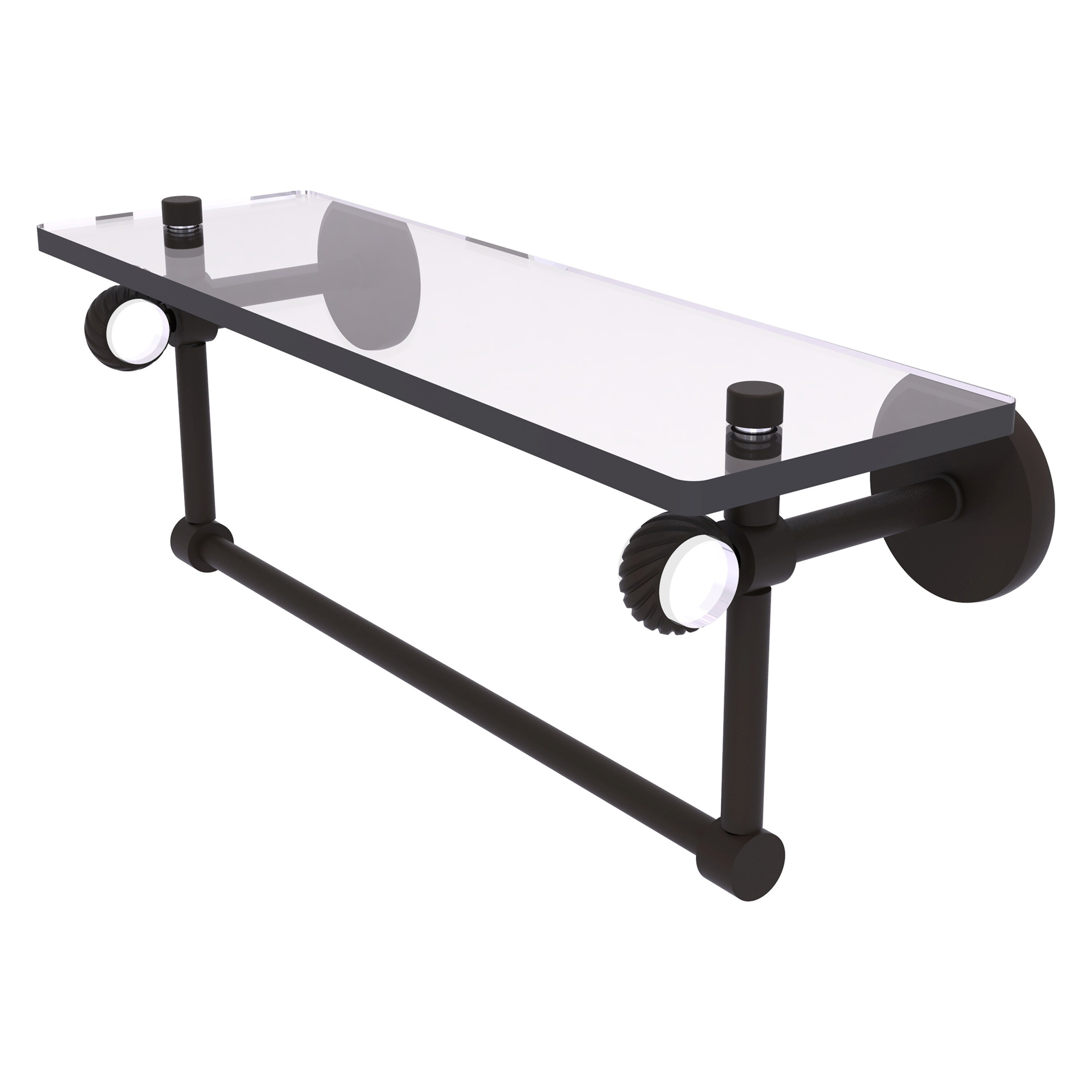 Allied Brass CV-1TBT-16-ORB Clearview Oil-rubbed Bronze Wall mount Bathroom Shelf ( 16-in x 6.2-in x 5-in )