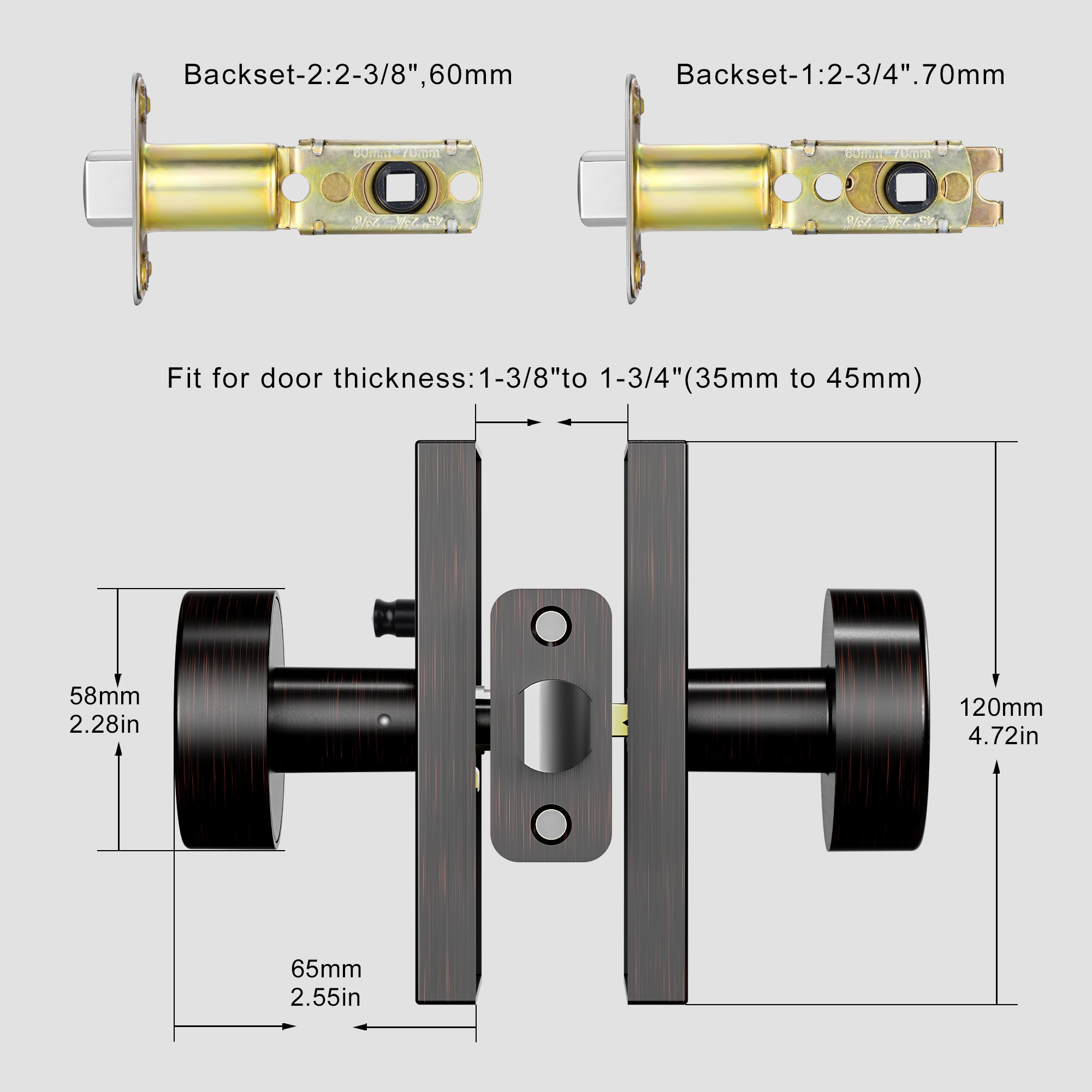 Senyhardware BS-YXWORB01 Door-Knobs - View #3