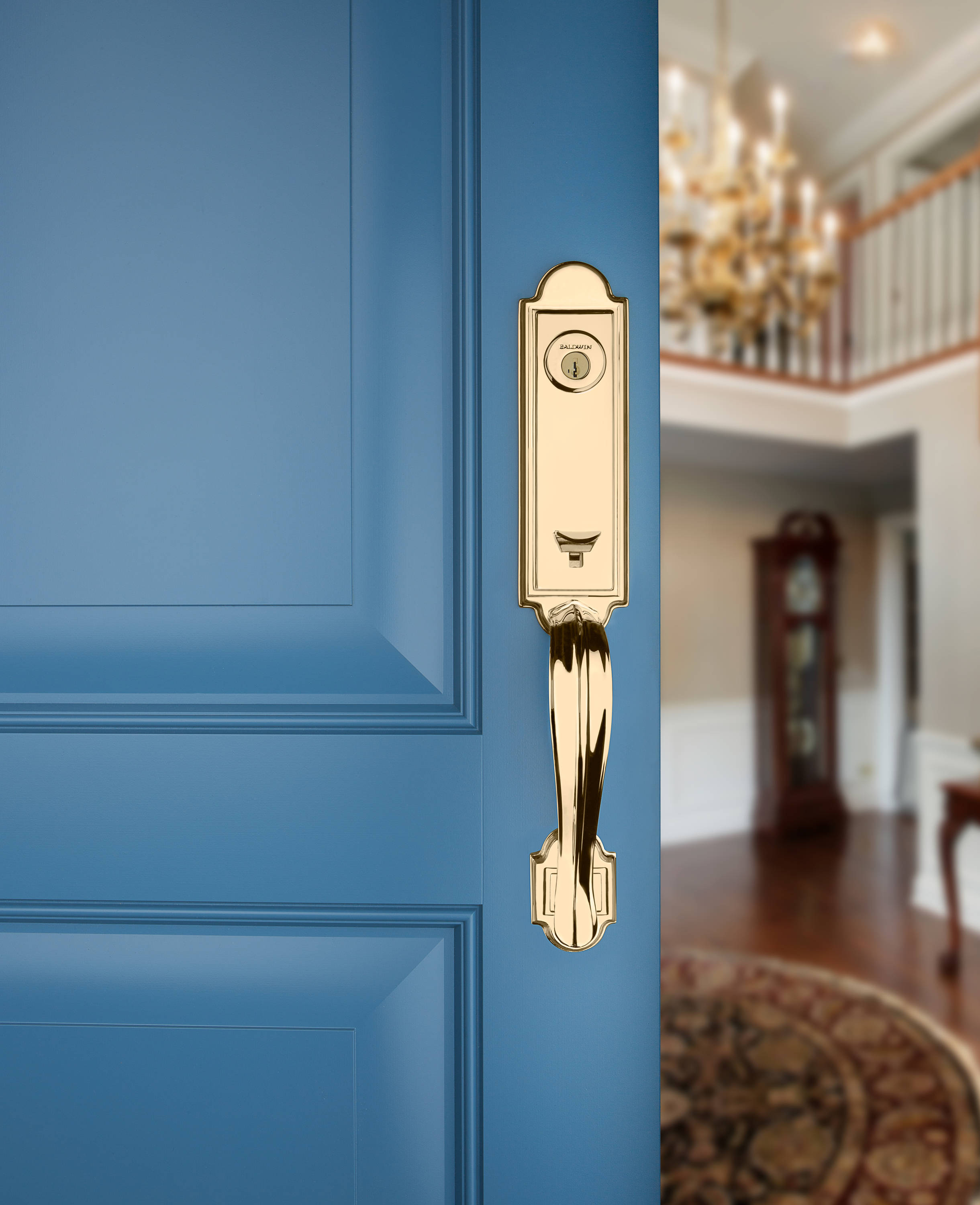 Baldwin Prestige Avendale Lifetime Polished Brass Smartkey Single Cylinder Deadbolt Keyed Entry 3183