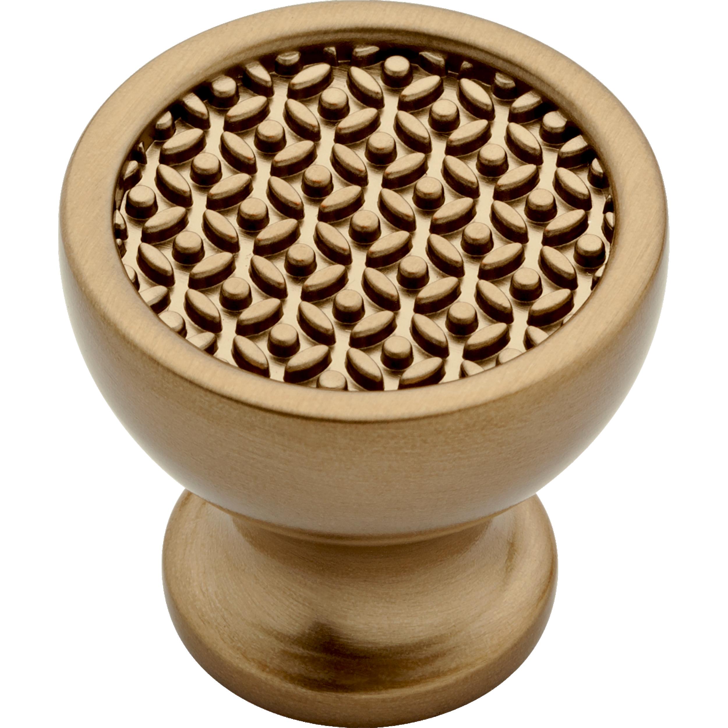 allen + roth P28902W-CZ-CP Blanche 1-3/16-in Champagne Bronze Round Transitional Cabinet Knob