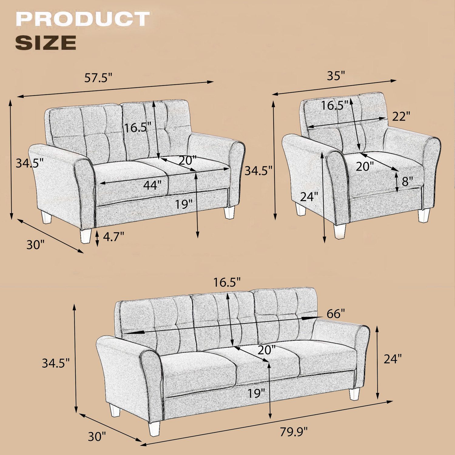 JASMODER SG000690AAR Sofas-Loveseats - View #3