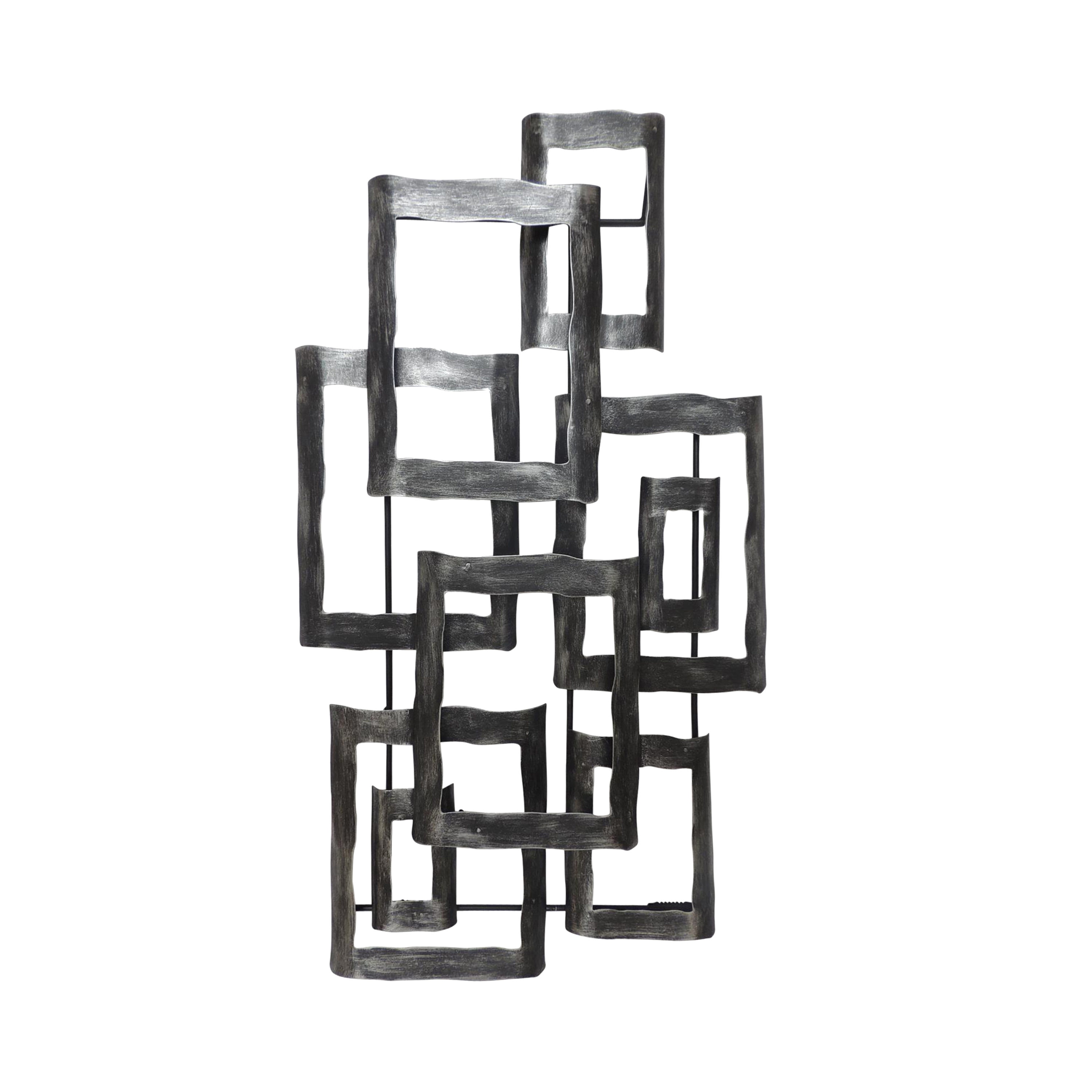 Sagebrook Home 14602-02 19.75-in W x 2.25-in H Metal Abstract and Geometric Abstract Wall Accent
