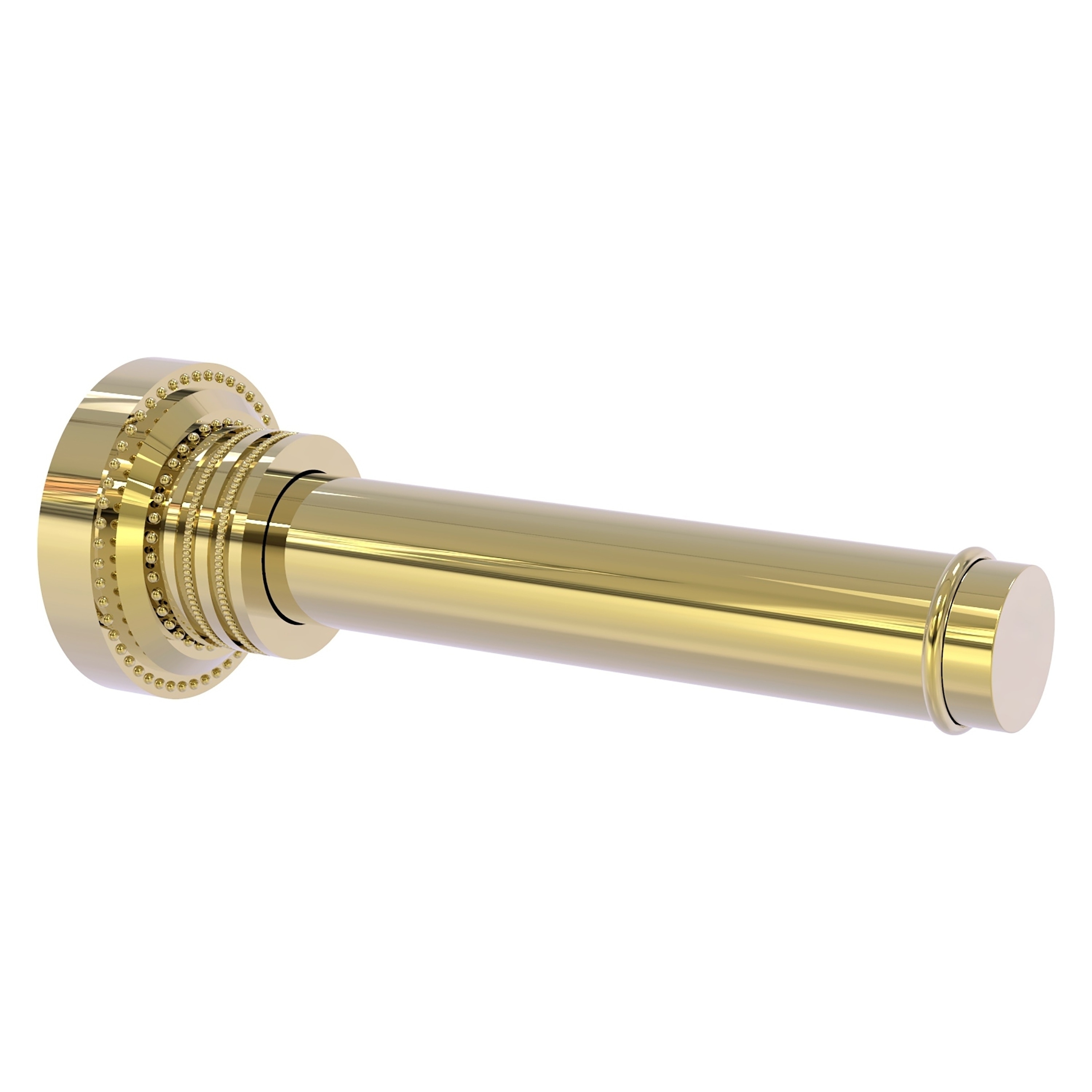 Allied Brass DT-24-1-UNL Dottingham Unlacquered Brass Wall mount Single post Toilet Paper Holder 1 -Rolls with Storage