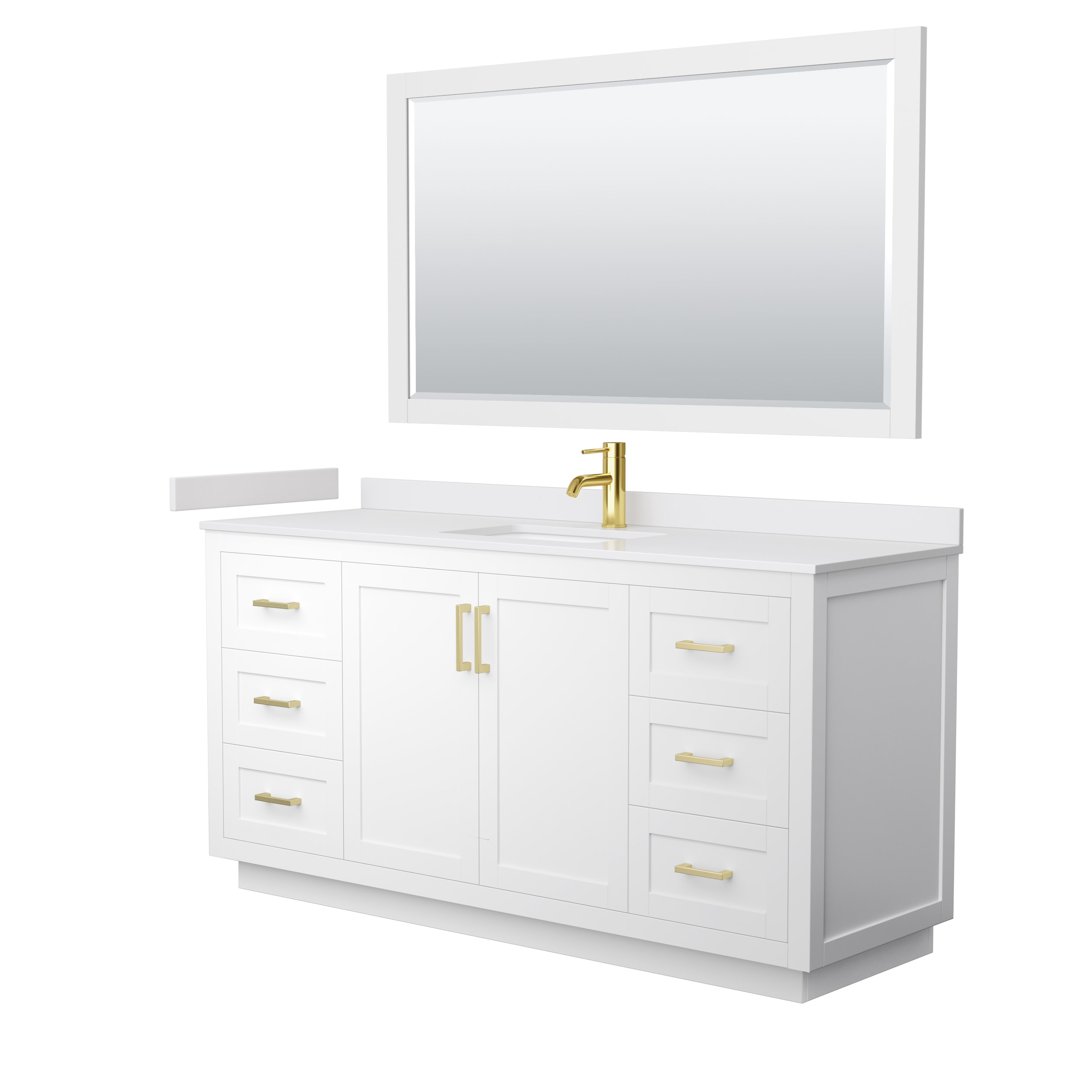 Wyndham Collection WCF292966SWGWCUNSM58 Bath-Vanity-Combo - View #2