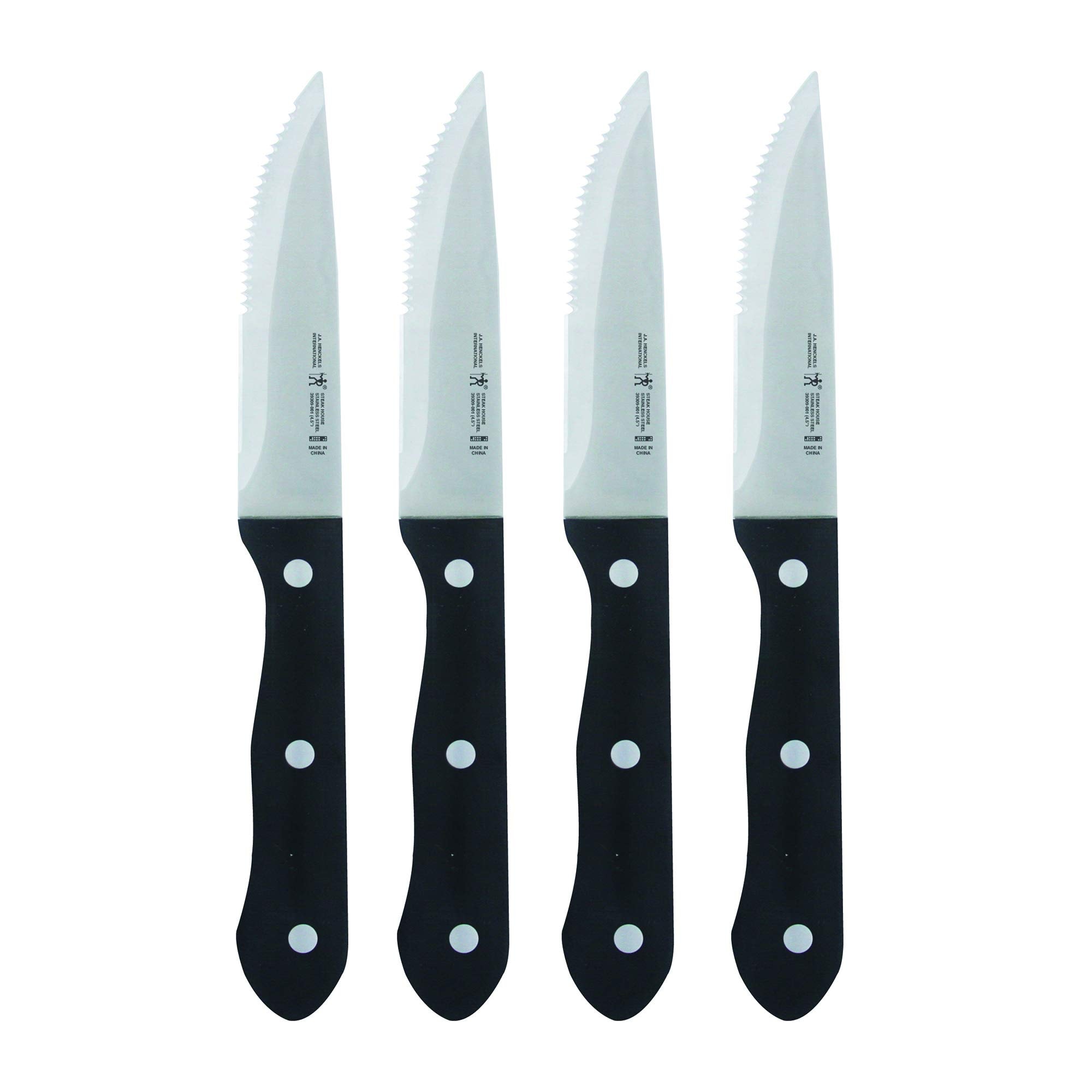 Henckels  Steak Knife Set of 4 4.5-inch Stainless Steel Black