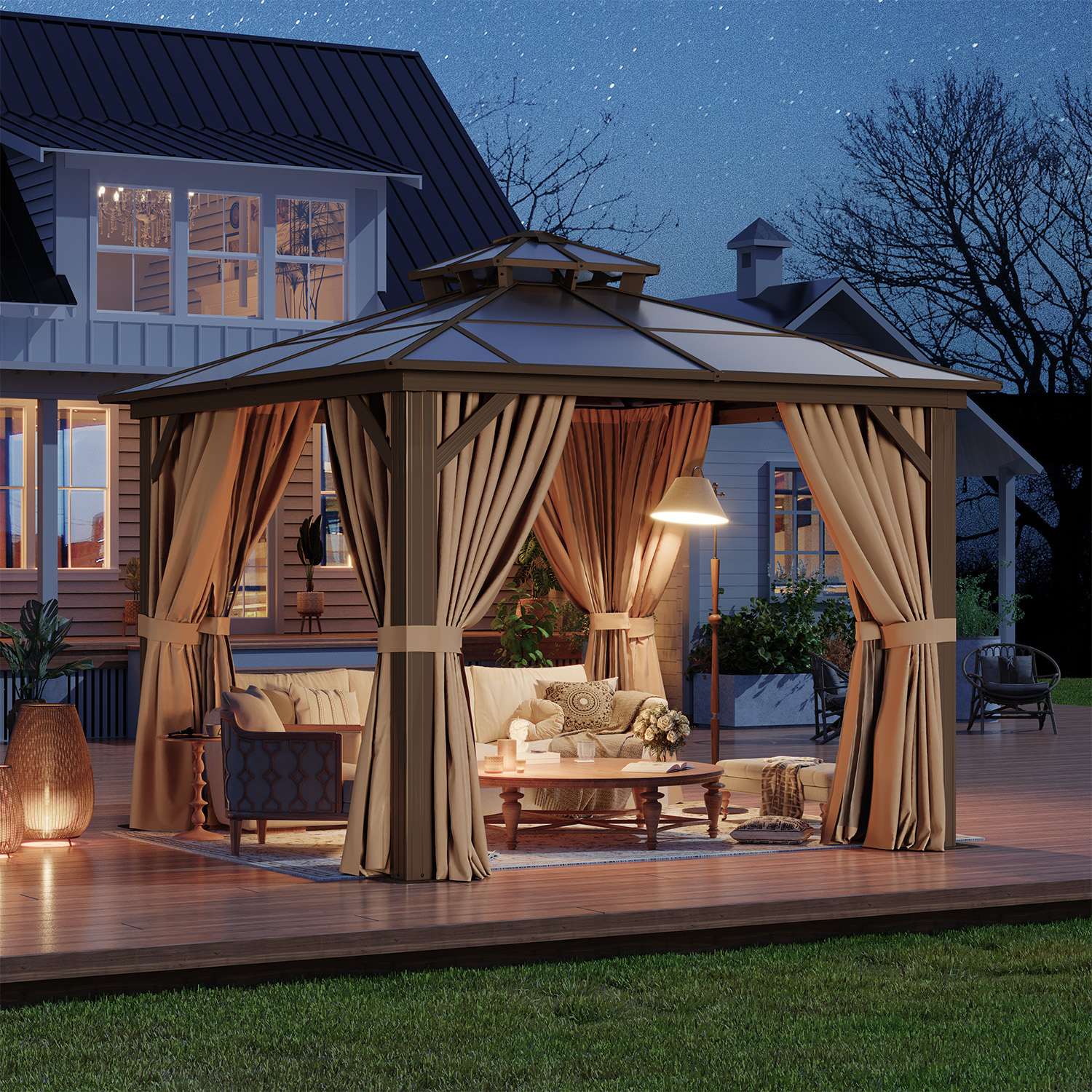 Sunmthink GBSM36R02 Wood-Resin-Gazebos - View #2