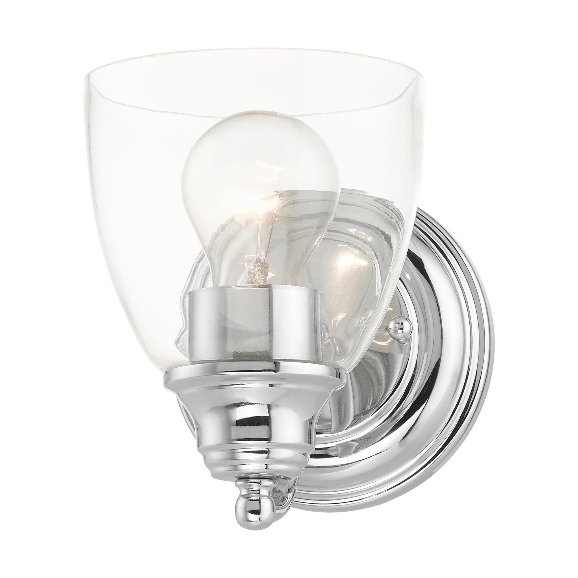 Montgomery Polished Chrome 7'' Transitional Vanity Sconce