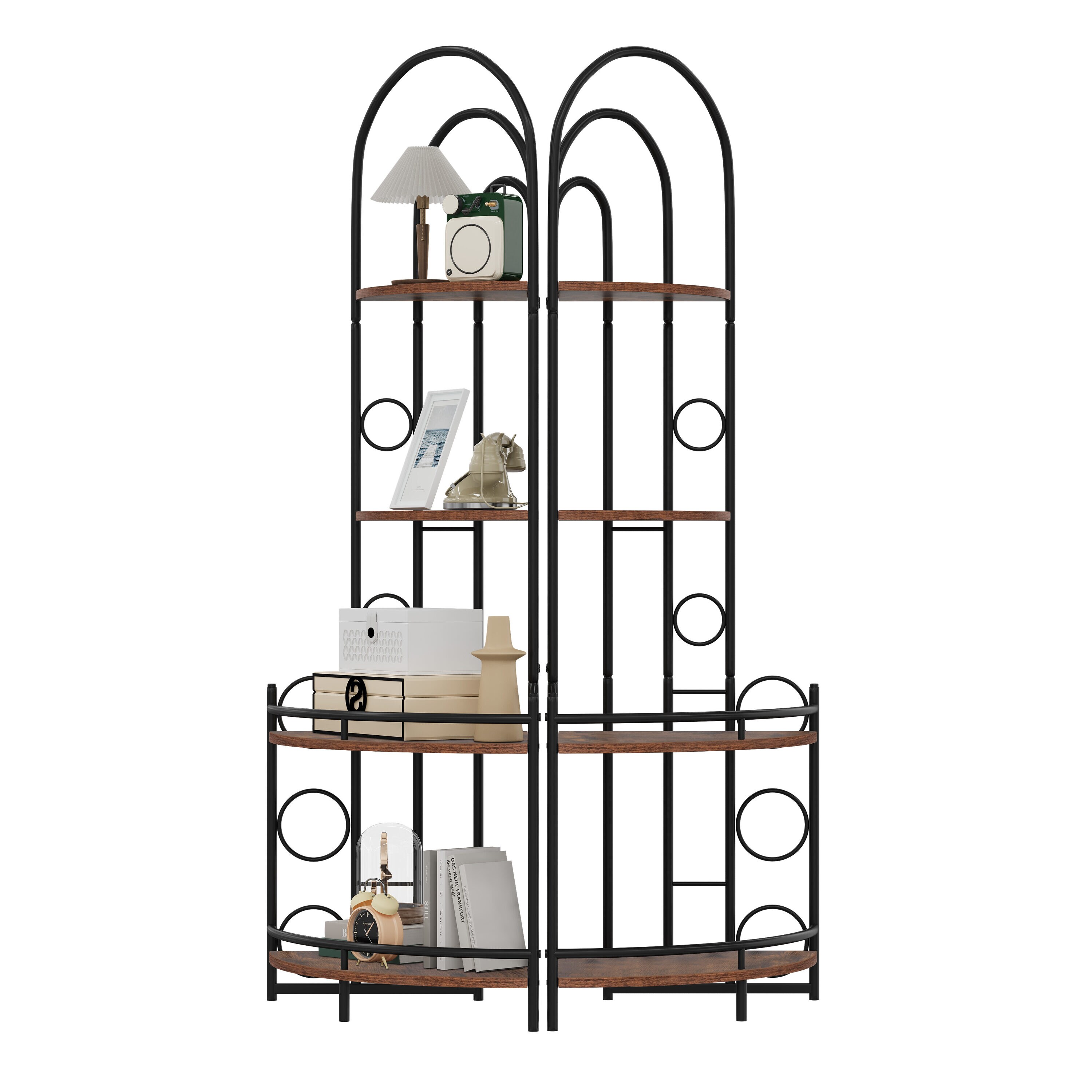 AHIOU HOME ZAAHG-130766PS Everett 59.49-in H x 21.85-in W Antique Brown Indoor Corner Wood Plant Stand