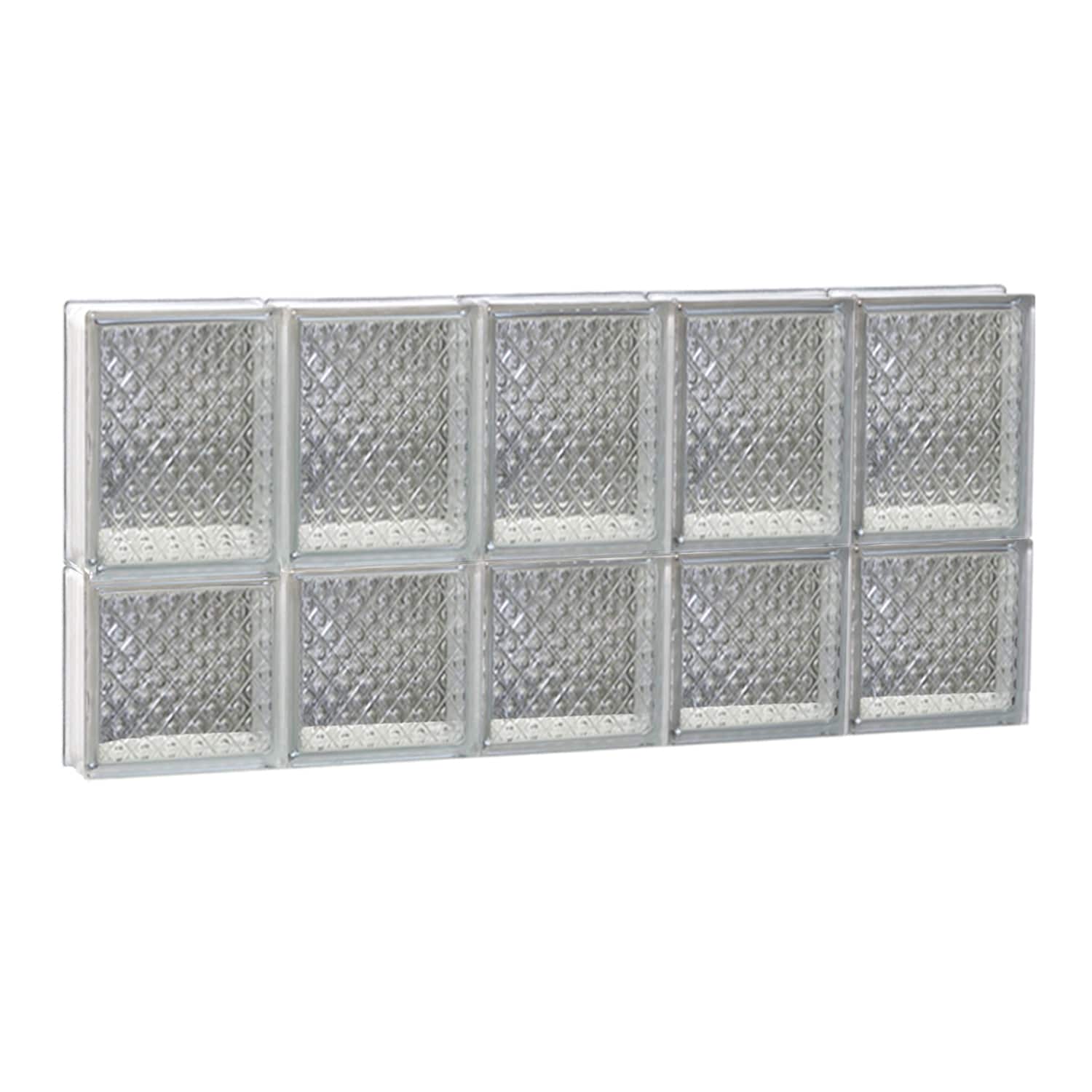 REDI2SET S3014DP Diamond Glass 28-3/4-in x 13-1/2-in Frameless Replacement Glass Block Window