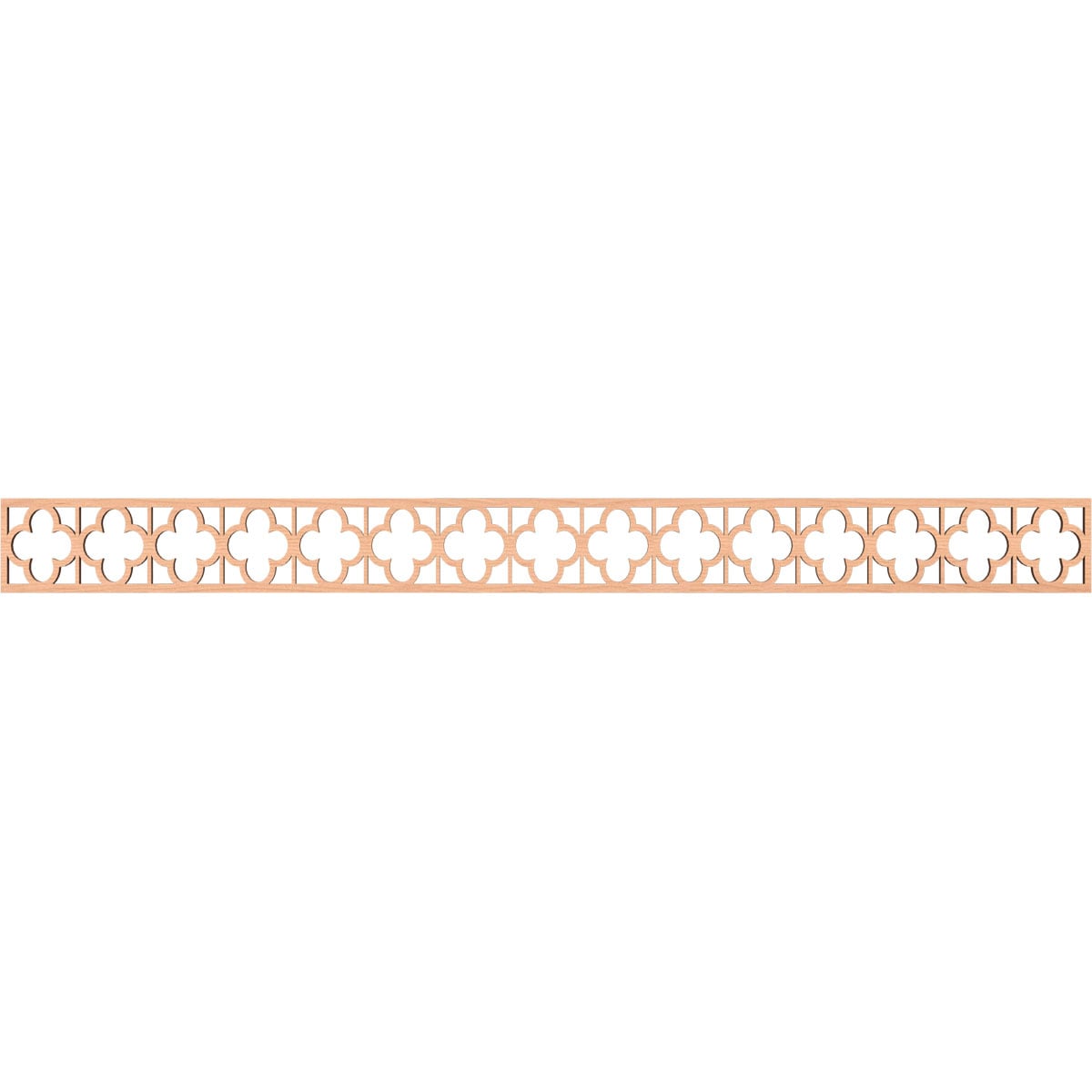 Ekena Millwork MLDA04X46WDLAL Woodall Fretwork Flat Trim 4-in x 3.87-ft Alder Brown Unfinished 2155774 Pierced Wall Panel Moulding