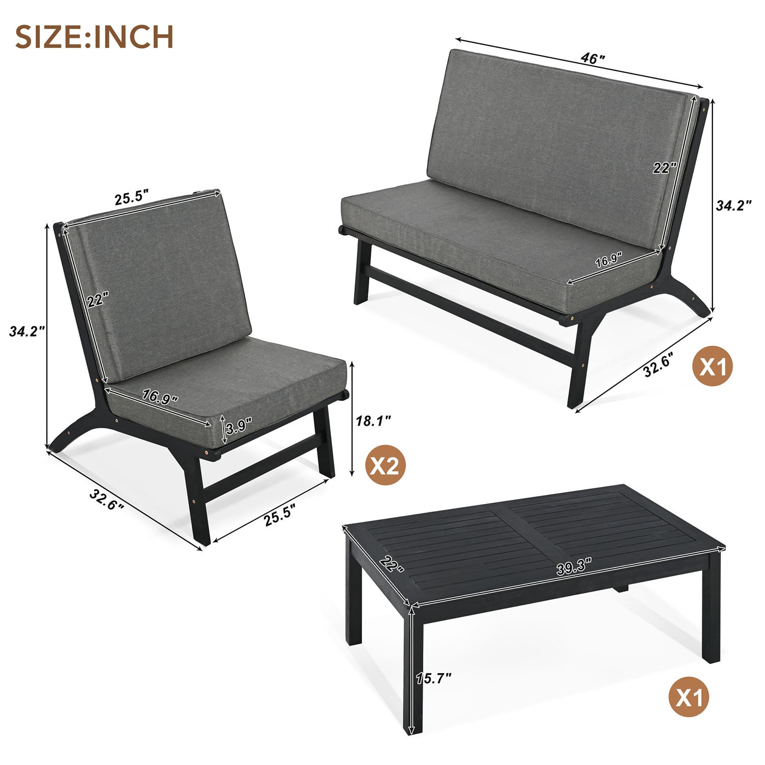 SINOFURN SYB670004BG Patio-Conversation-Sets - View #12
