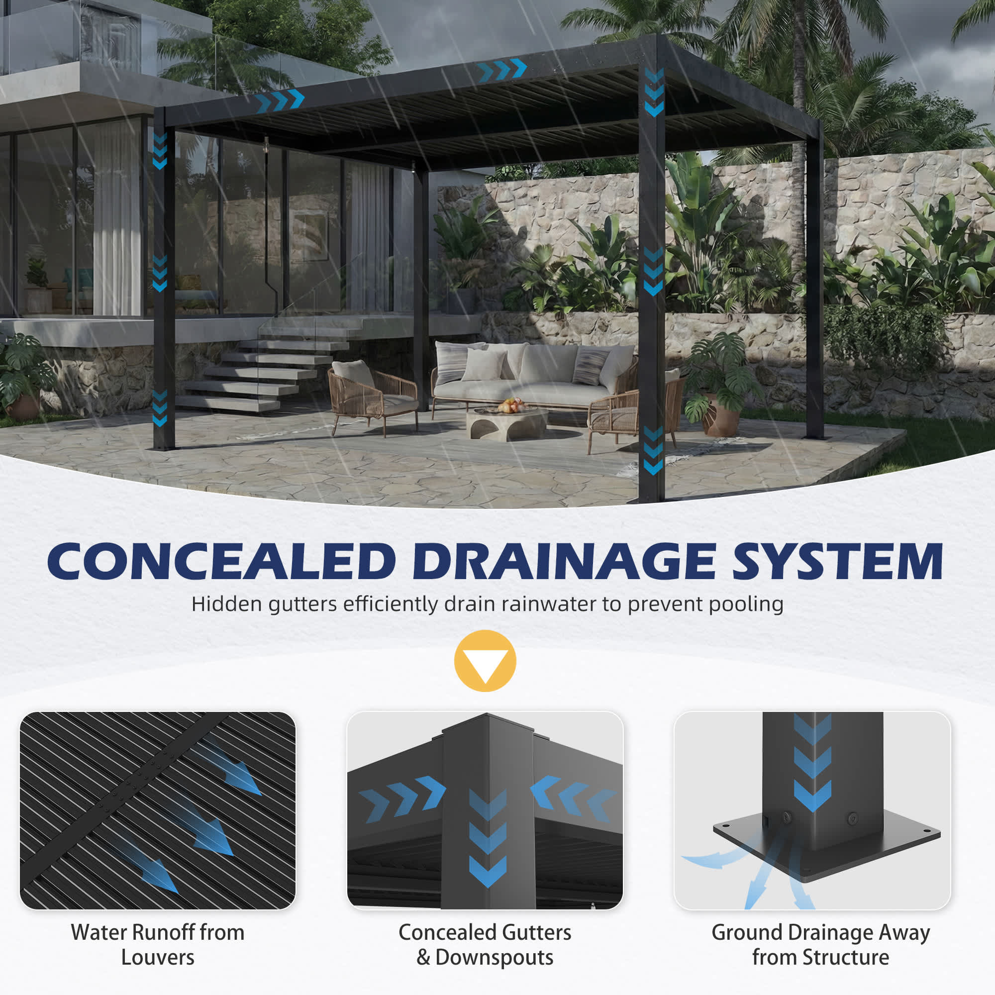 U-HOMY WQ-259BK-SG Pergolas-2 - View #7