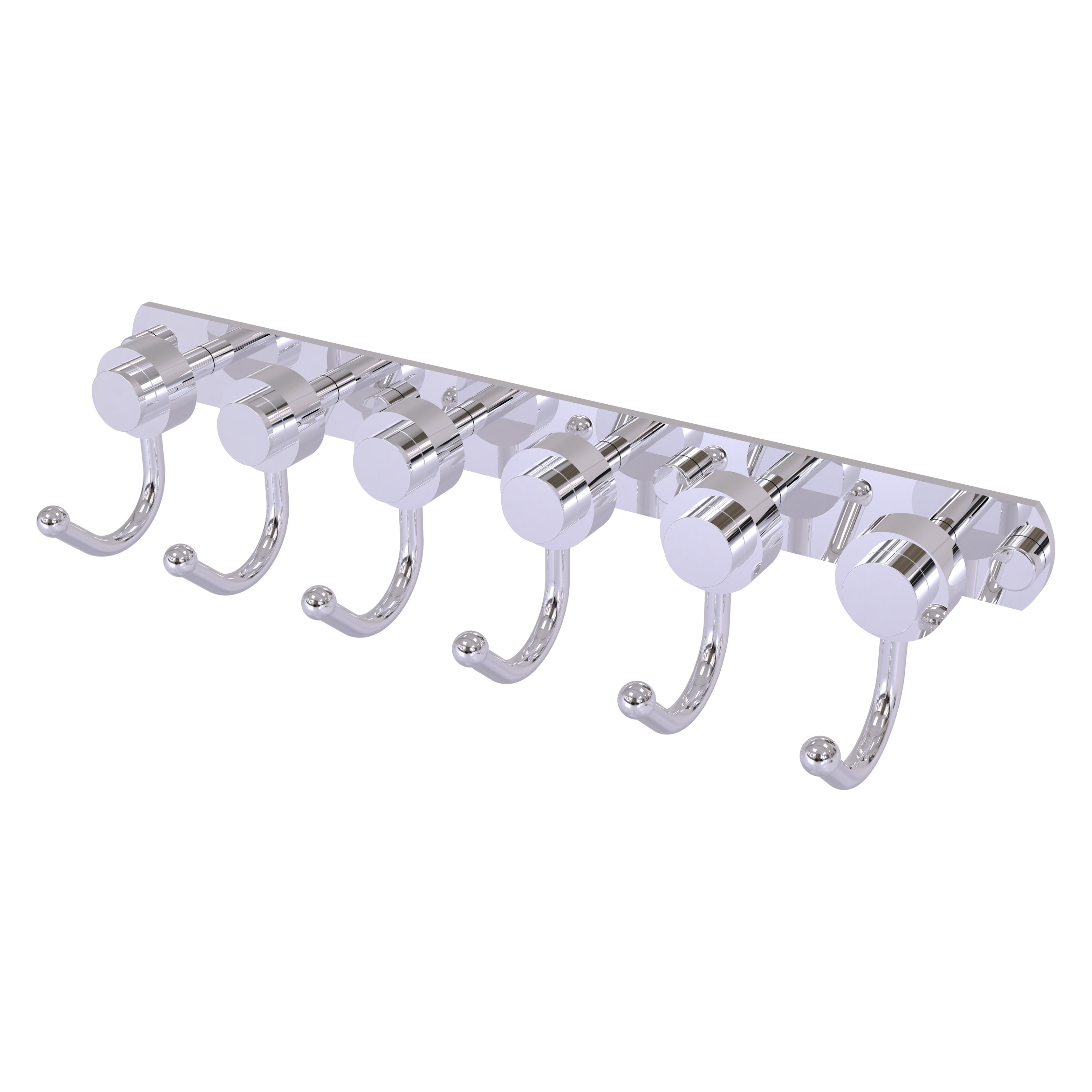 Allied Brass 920-6-PC Mercury Polished Chrome 6 -Hook Wall mount Towel Hook