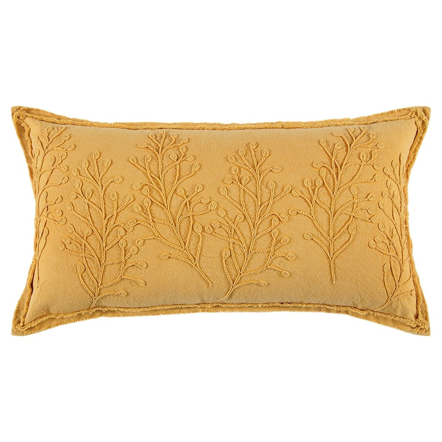 HomeRoots 4000403483 14-in x 26-in Yellow Rectangular Indoor Decorative Pillow