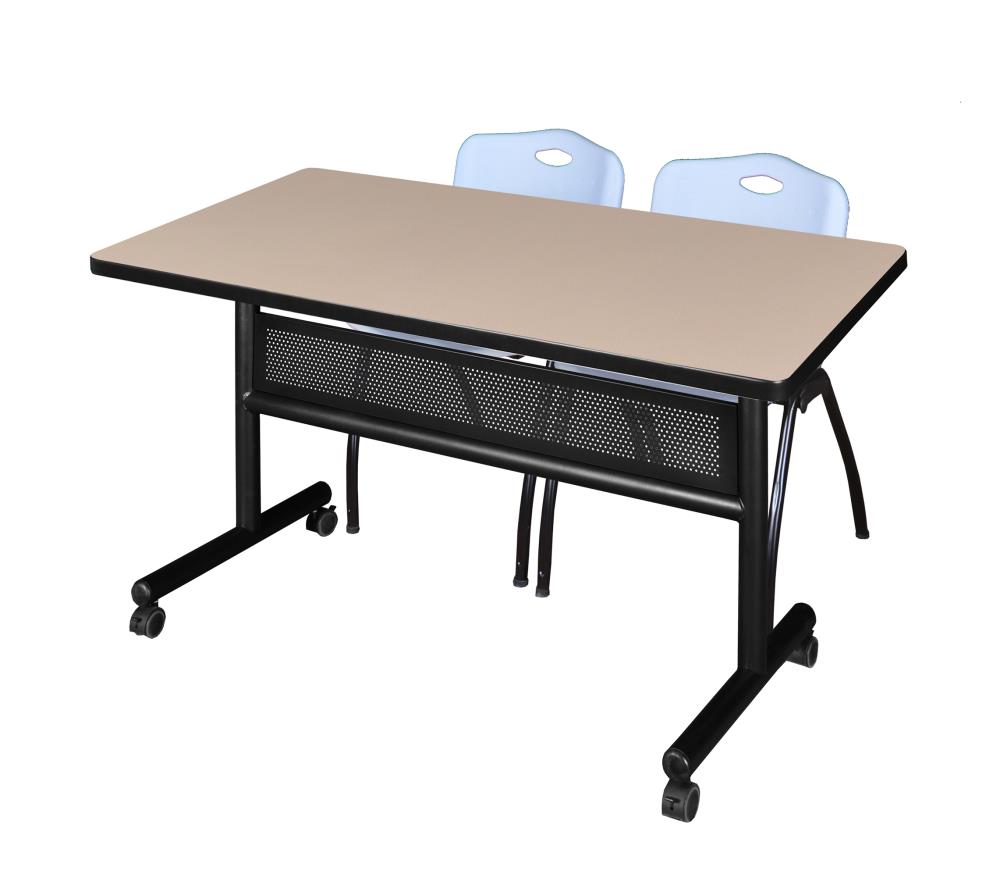 Regency MKFTM4830BE47GY Training Off-white 4-Person Training Table (48-in W x 29-in H)