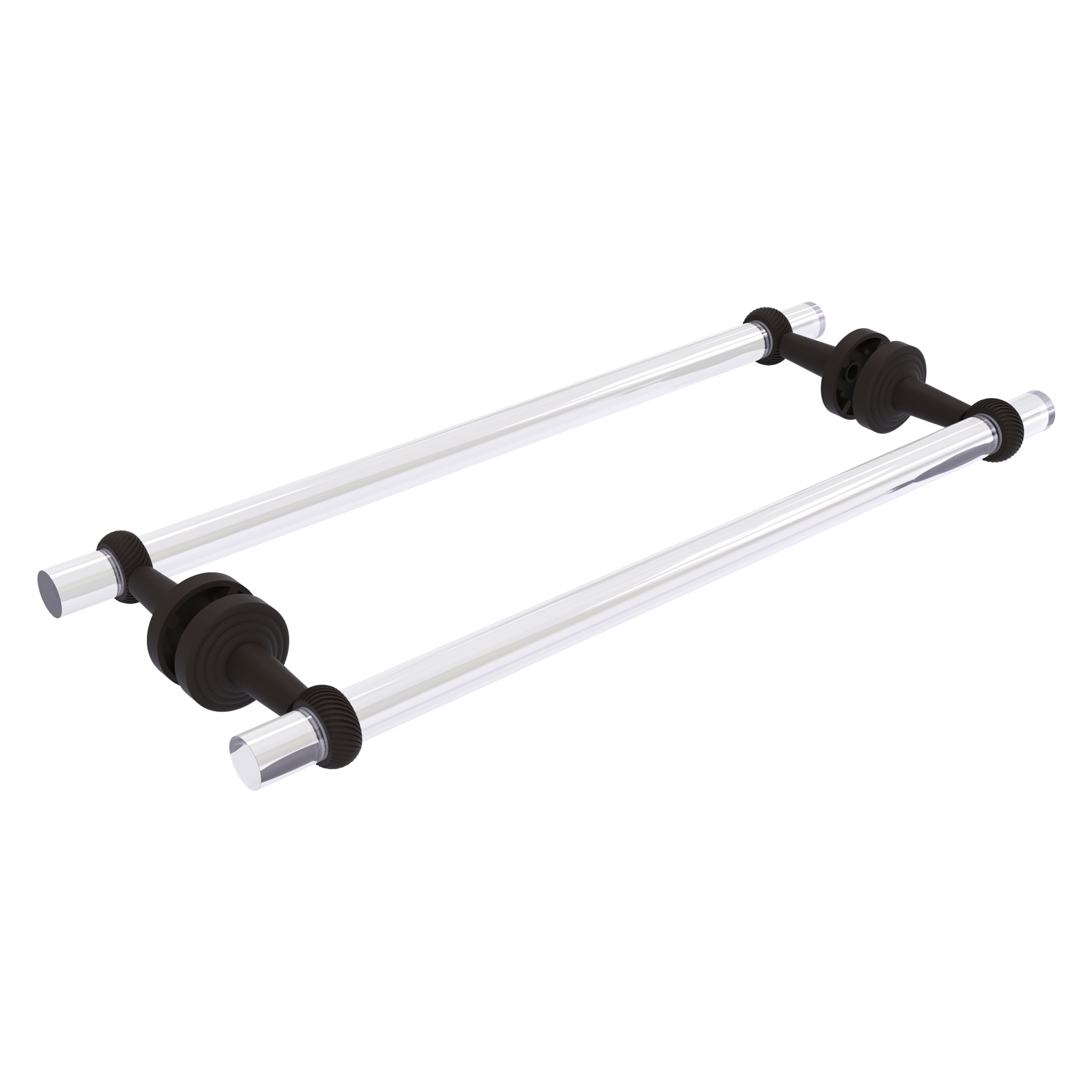 Allied Brass PB-41T-BB-18-ORB Pacific Beach 18-in double Oil-rubbed bronze Wall mount Double Towel Bar