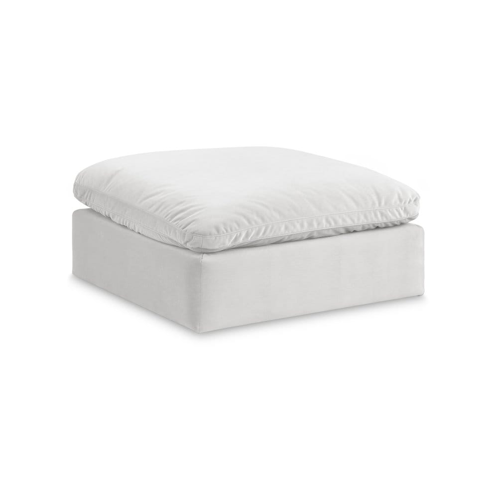 Meridian 189CREAM-OTT Comfy Cream Velvet Modular Ottoman