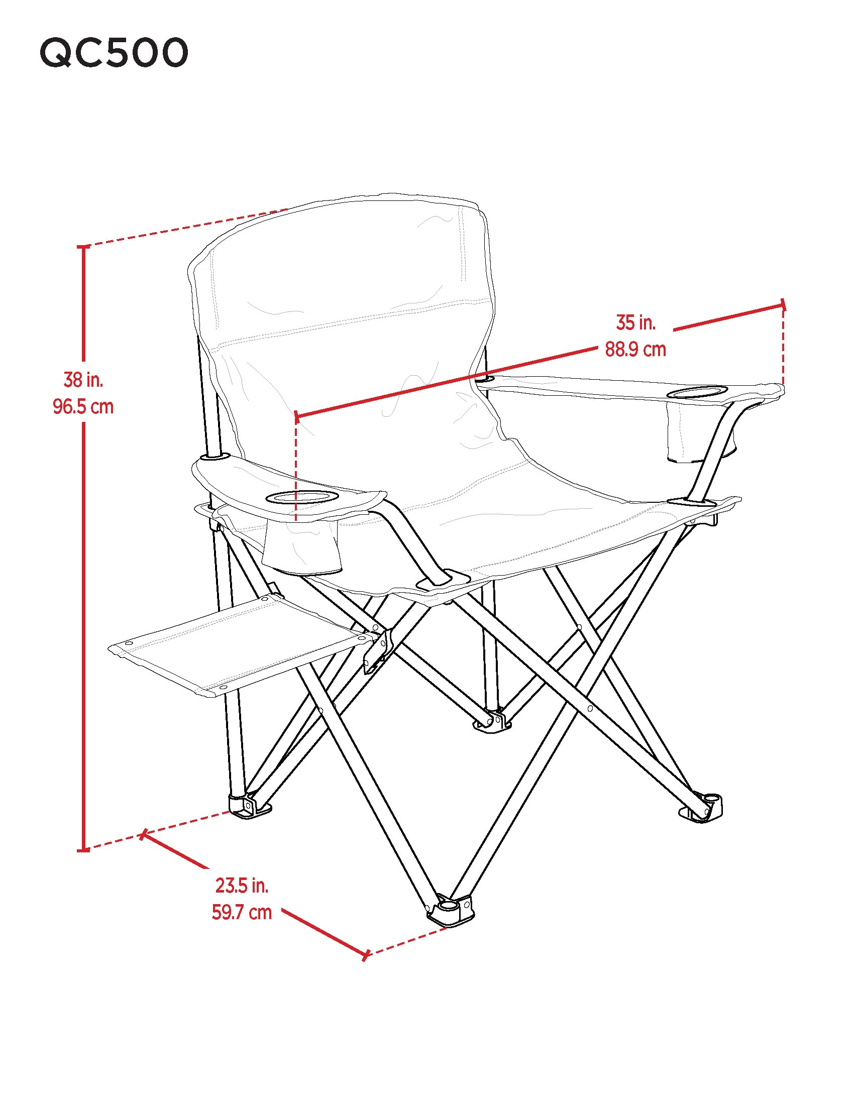 Camp & Go Heavy Duty Heated Quad Chair - Green