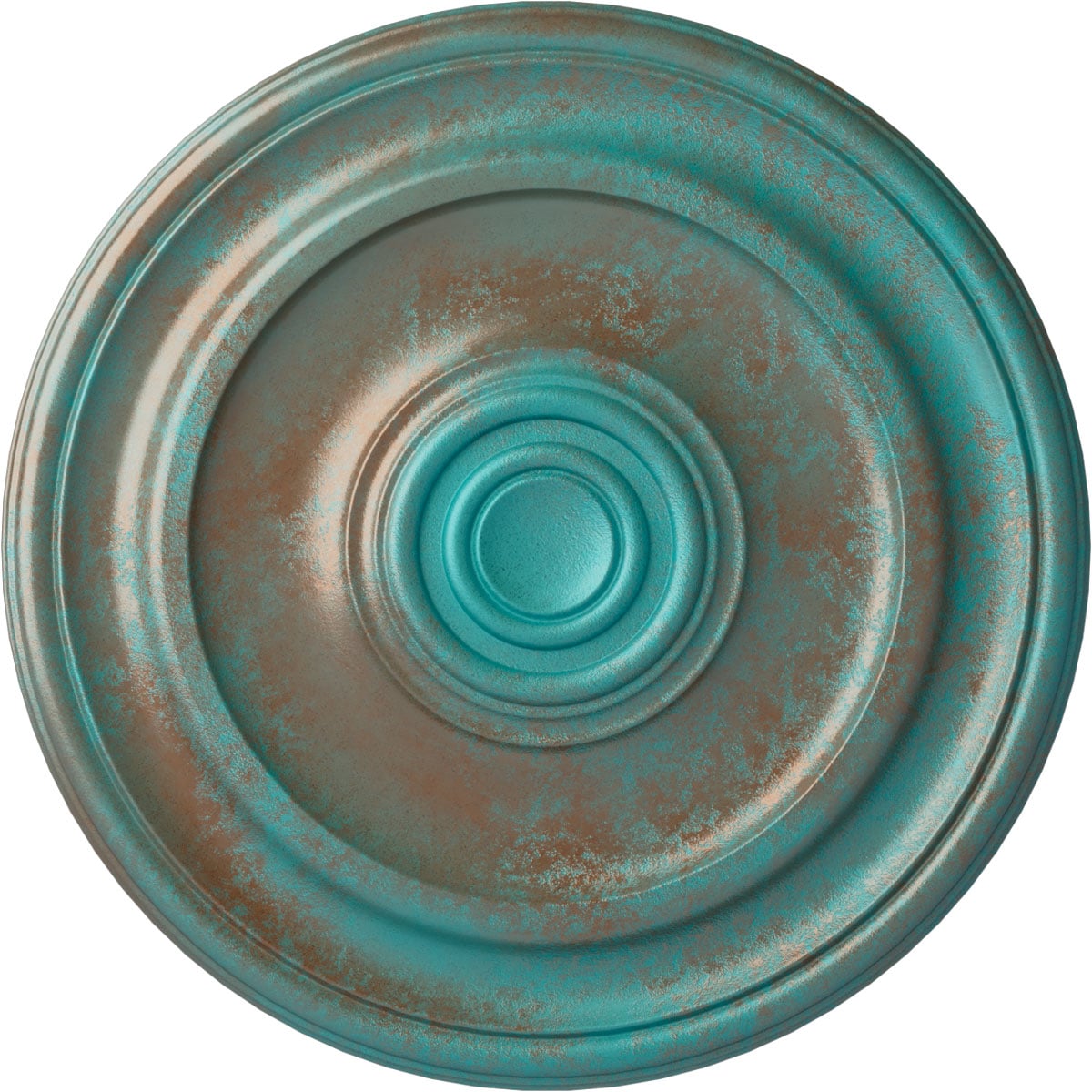 Ekena Millwork CM20KPCGS Kepler Traditional 19.75-in W x 19.75-in L Copper Green Patina Polyurethane Ceiling Medallion
