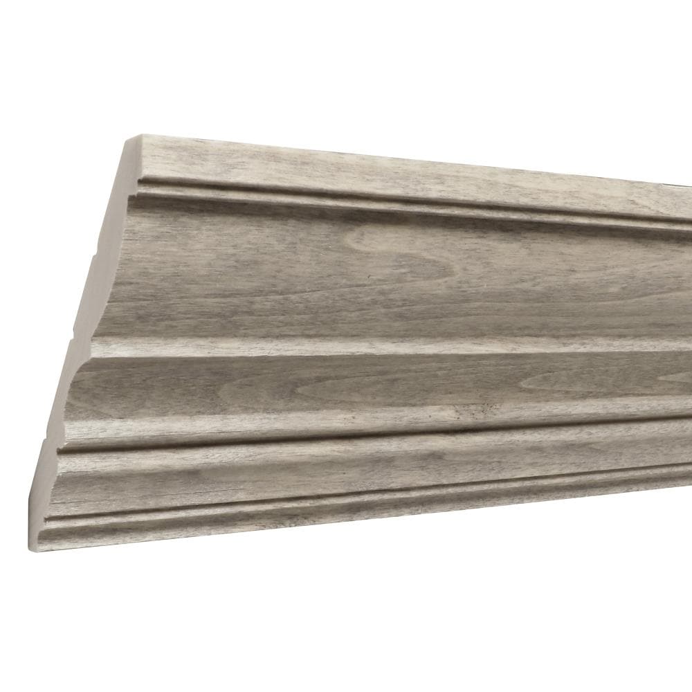 Ornamental Mouldings 1712-8FTGRAY 4-1/2-in x 8-ft White hardwood Stained Wood 1712 Crown Moulding